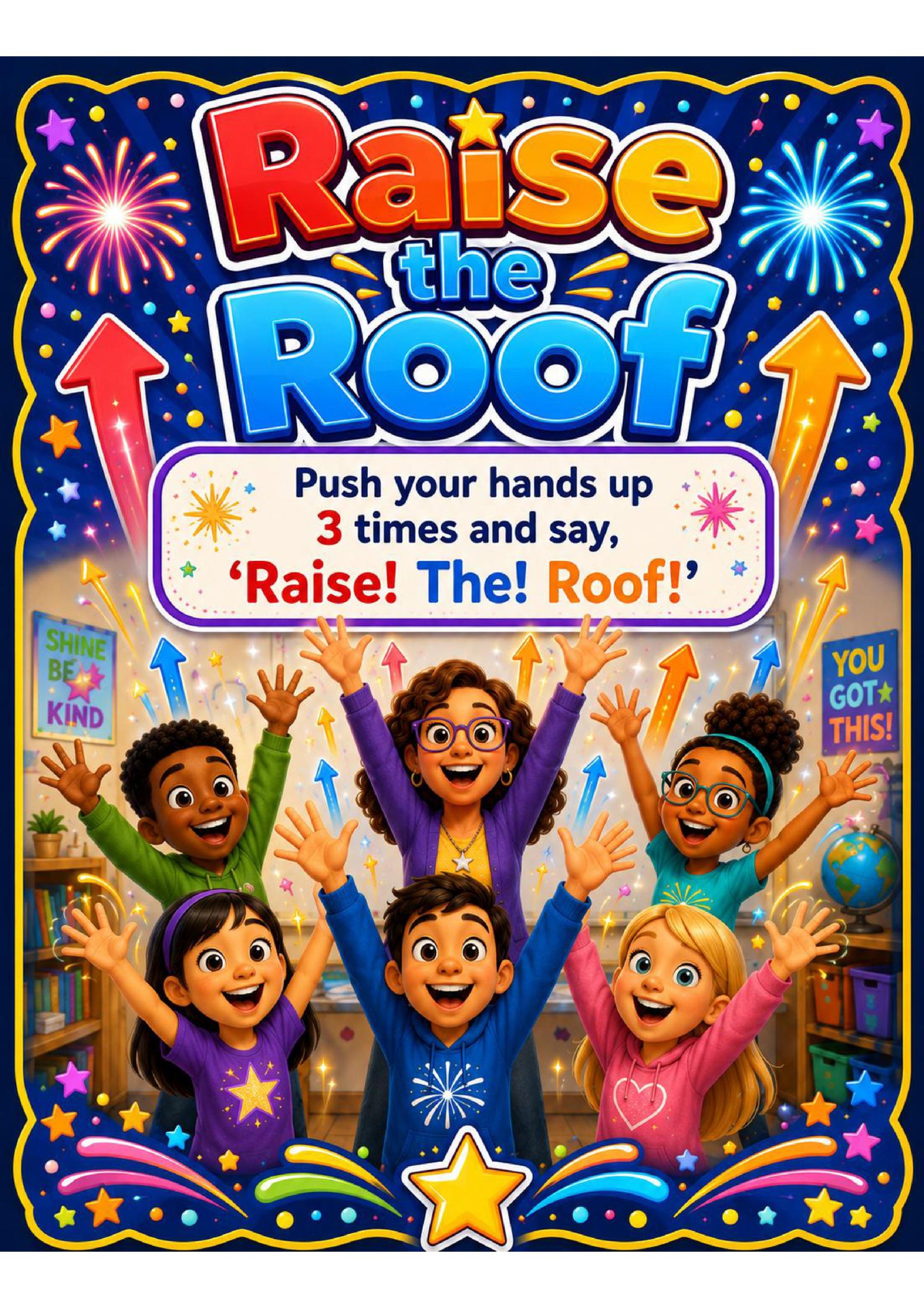 50 Classroom Cheers Posters | Fun Classroom Celebrations & Positive Reinforcement