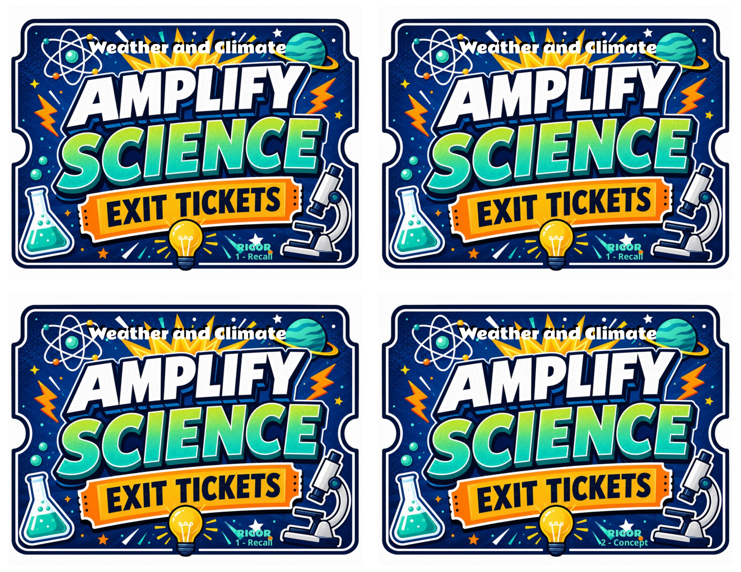Grade 3 Weather and Climate Exit Tickets | 36 Quick Checks + Answers