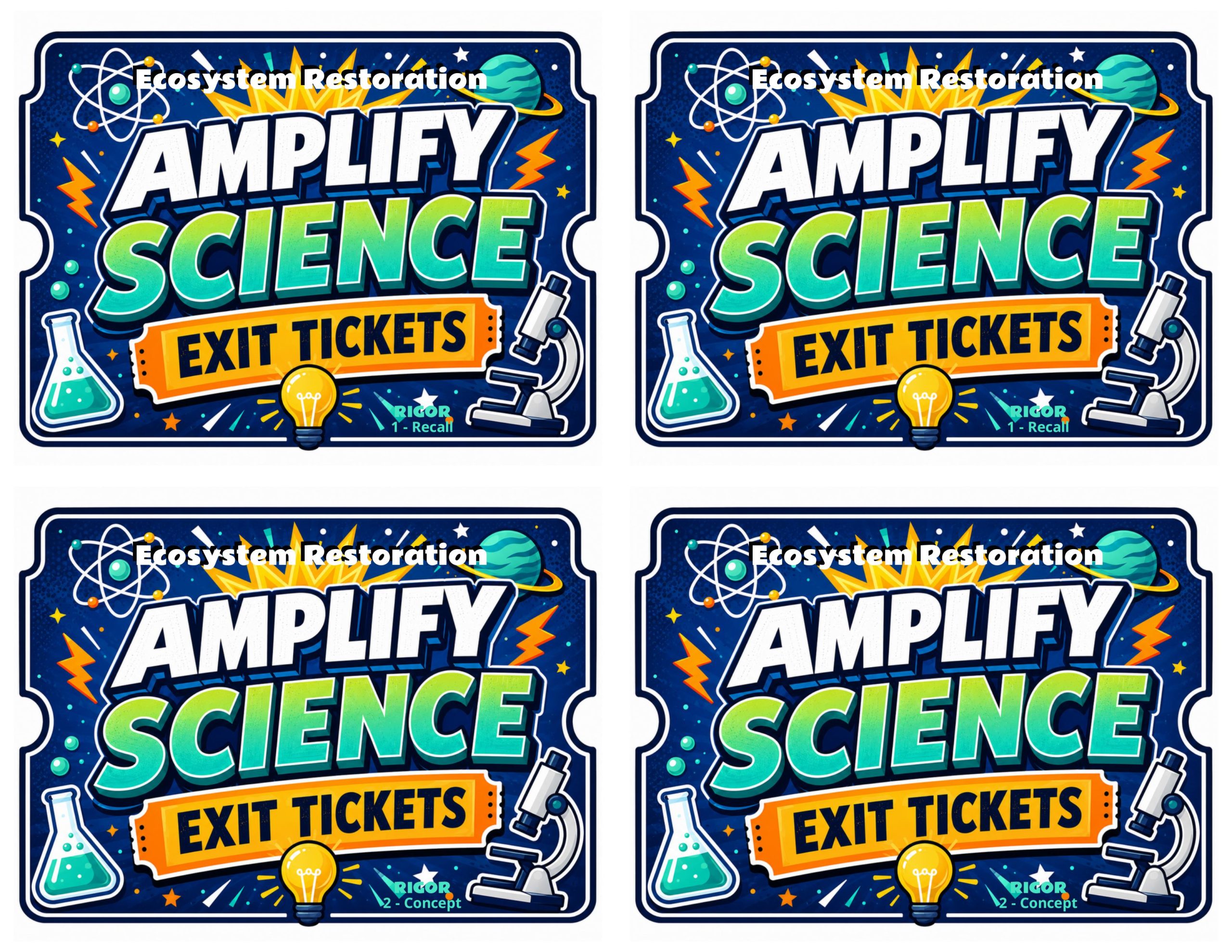 Grade 5 Ecosystem Restoration Exit Tickets | 36 Quick Checks + Answers