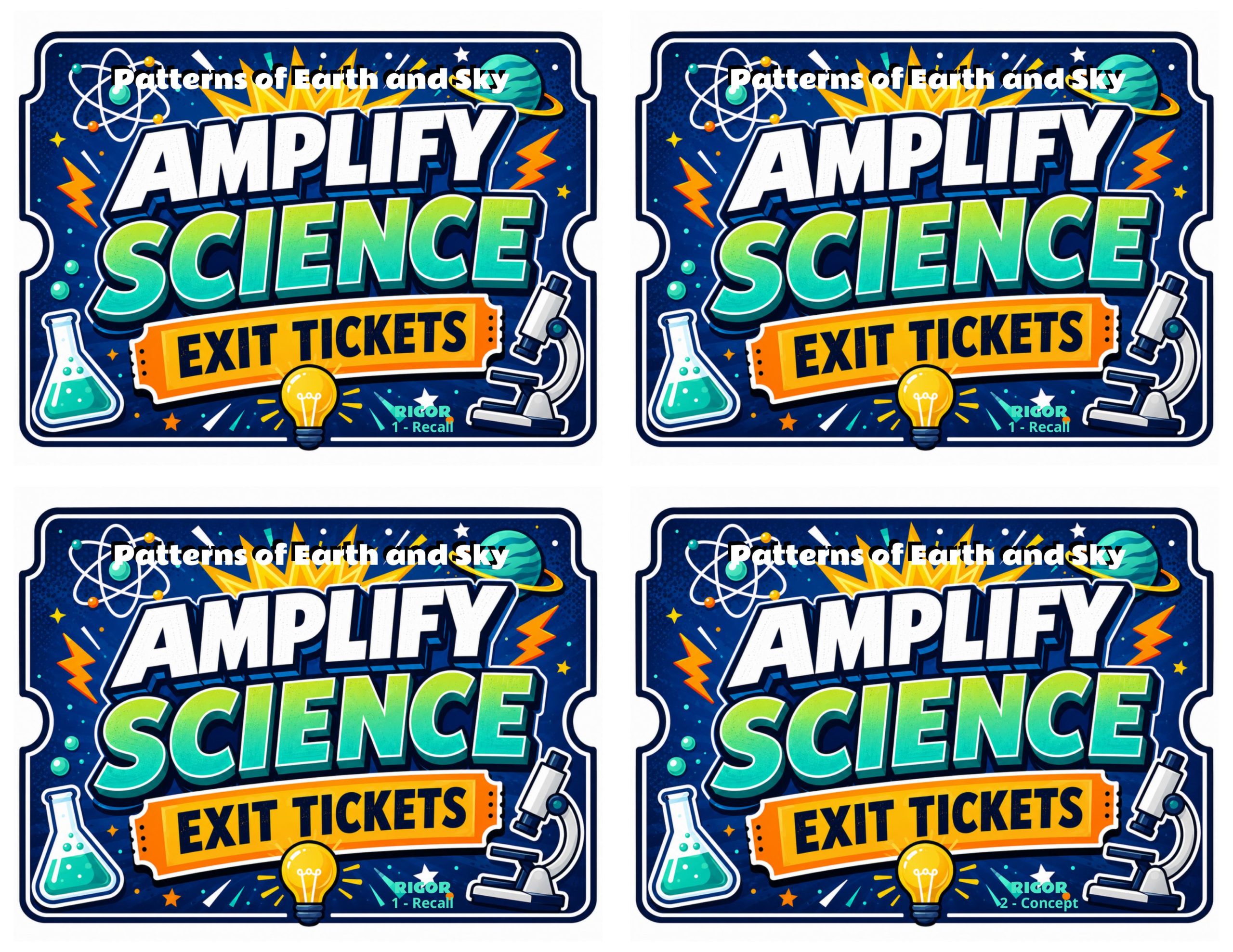 Grade 5 Patterns of Earth and Sky Exit Tickets | 36 Quick Checks + Answers