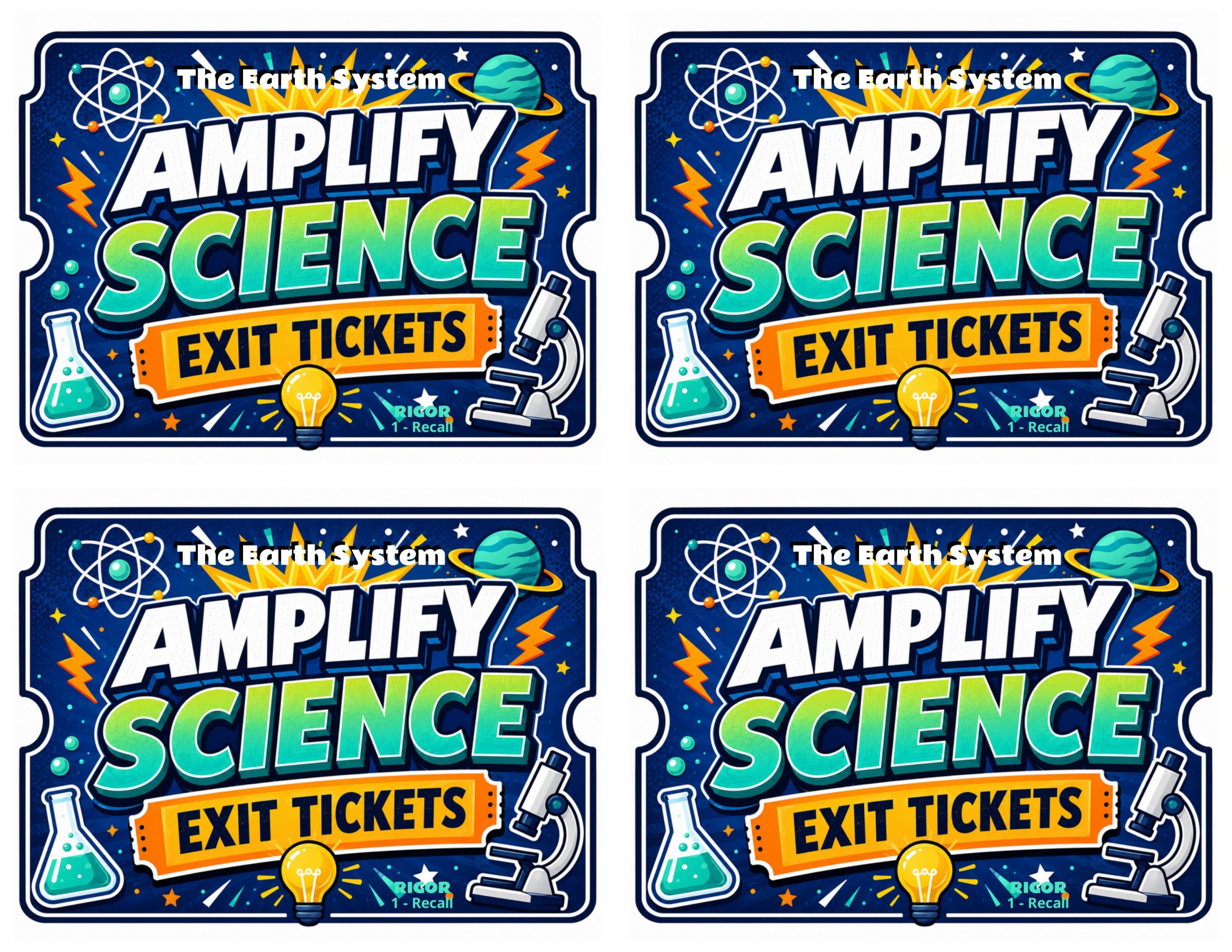 Grade 5 The Earth System Exit Tickets | 36 Quick Checks + Answers