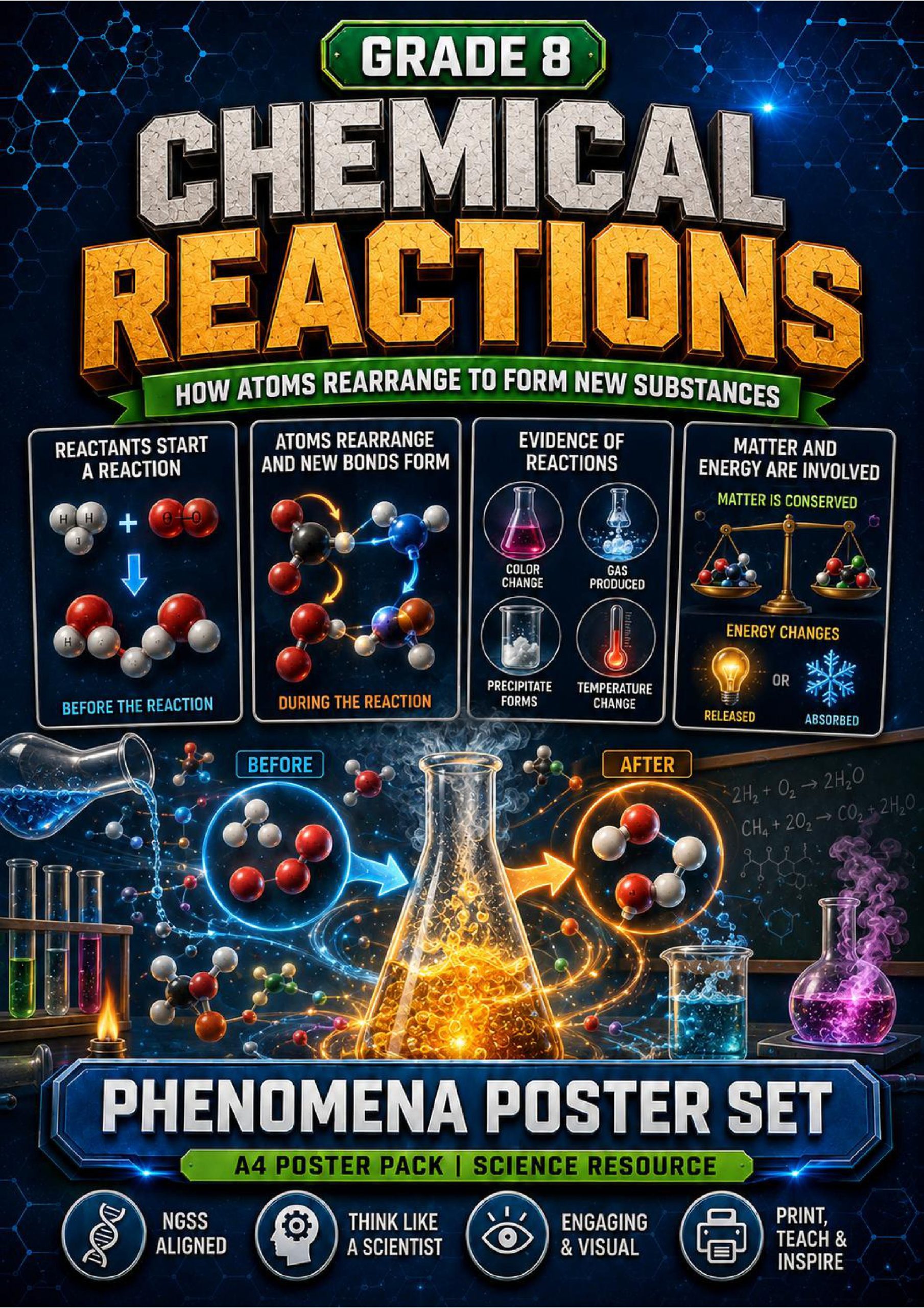 Grade 8 Phenomena Poster Bundle