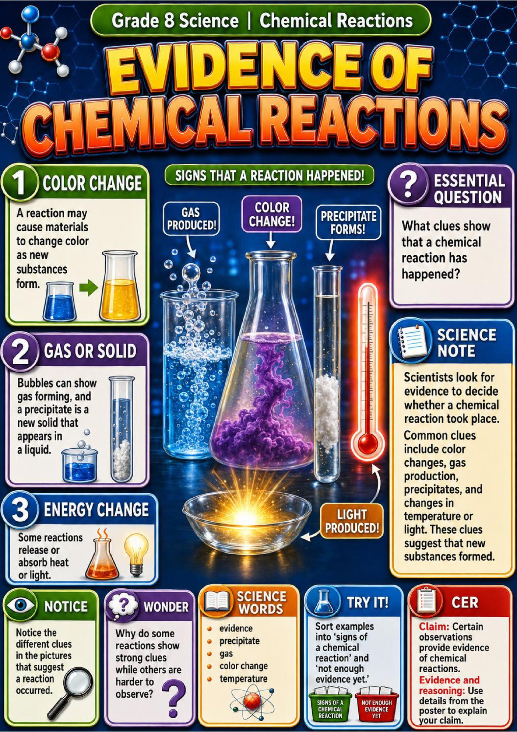Chemical Reactions Phenomena Poster Set