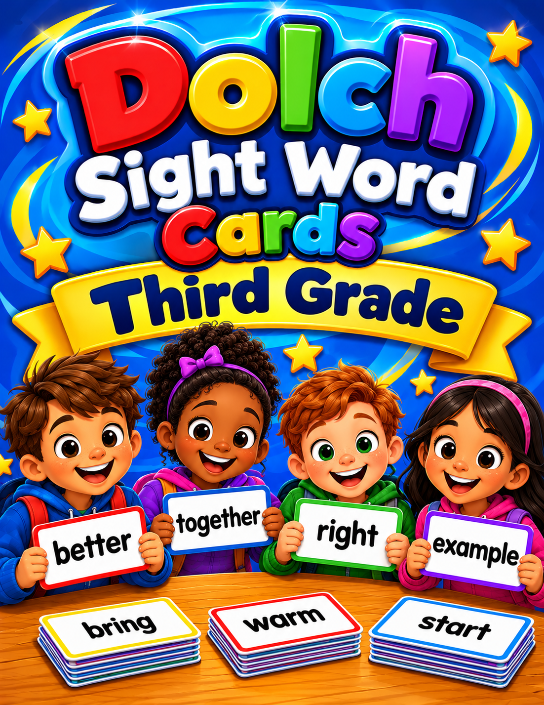 Dolch Sight Word Cards – Third Grade | High-Frequency Word Recognition and Reading Fluency cover