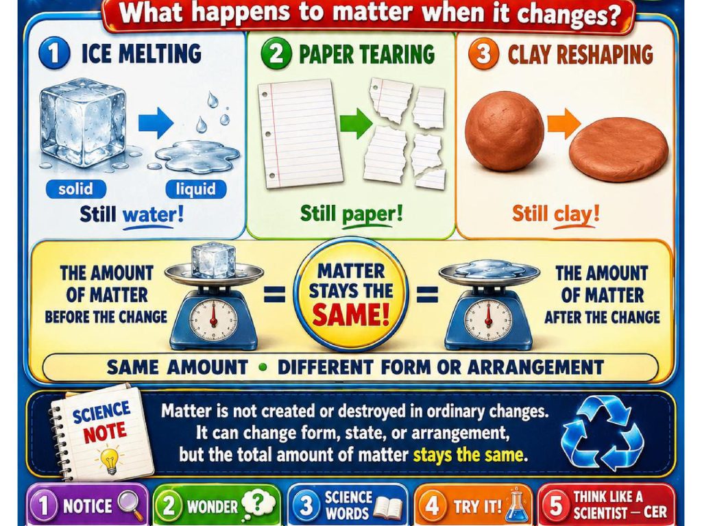 Conservation of Matter Science Concept Posters