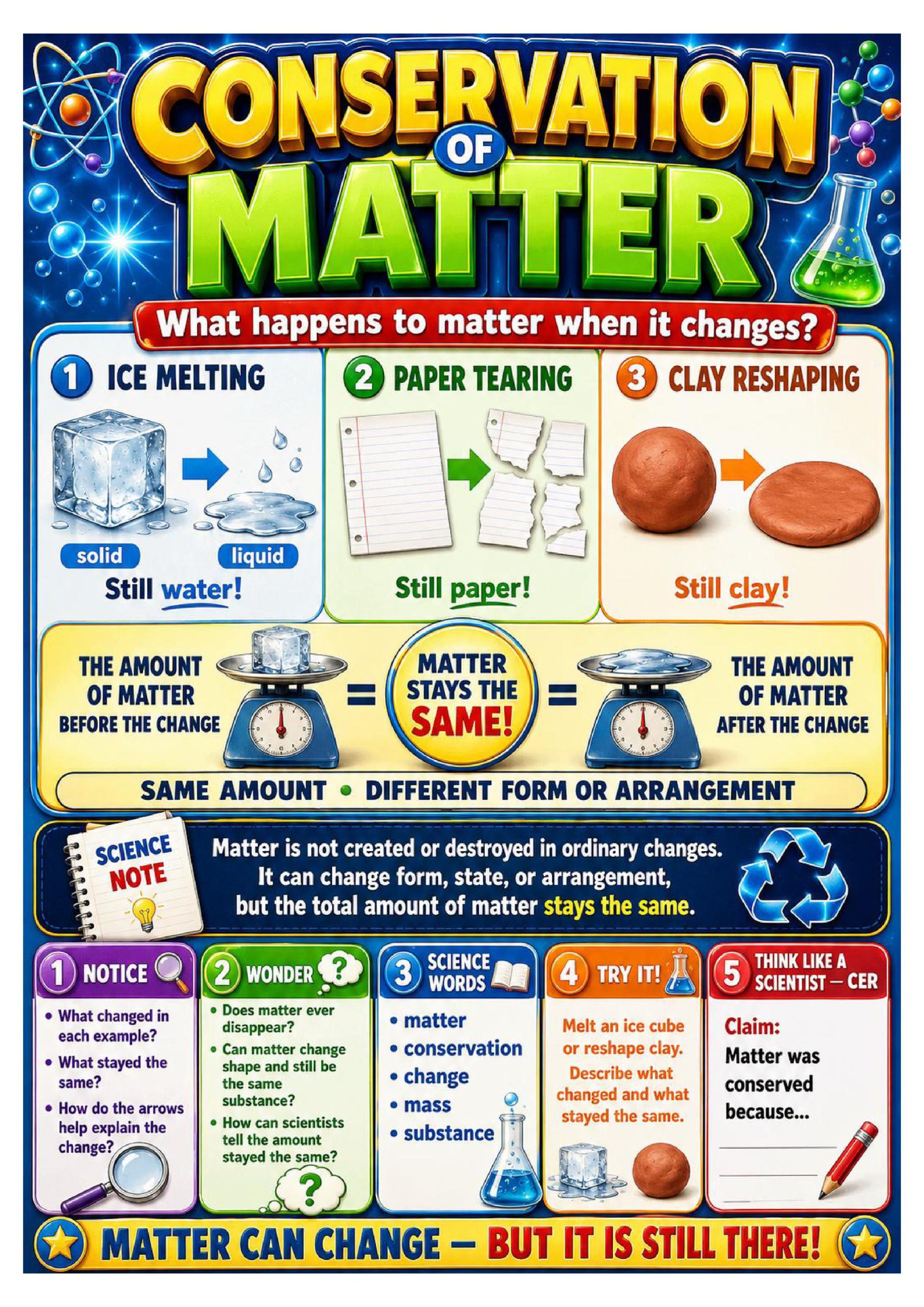 Conservation of Matter Science Concept Posters cover