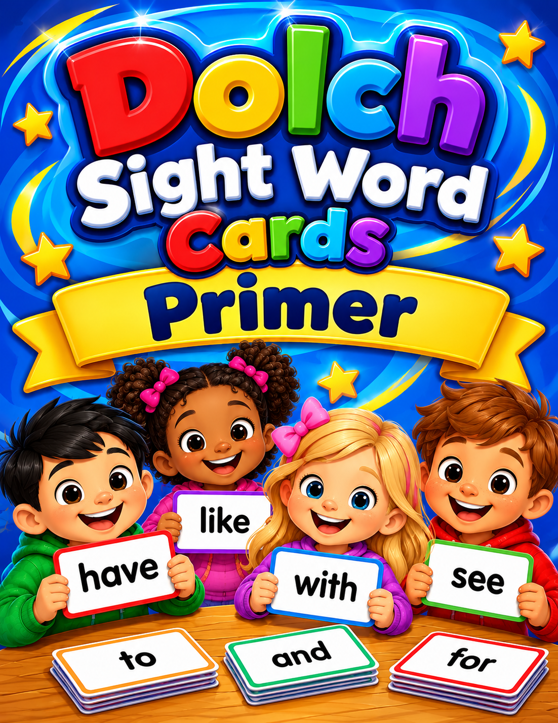 Dolch Sight Word Cards – Primer | Kindergarten Sight Word Flashcards and Reading Practice cover
