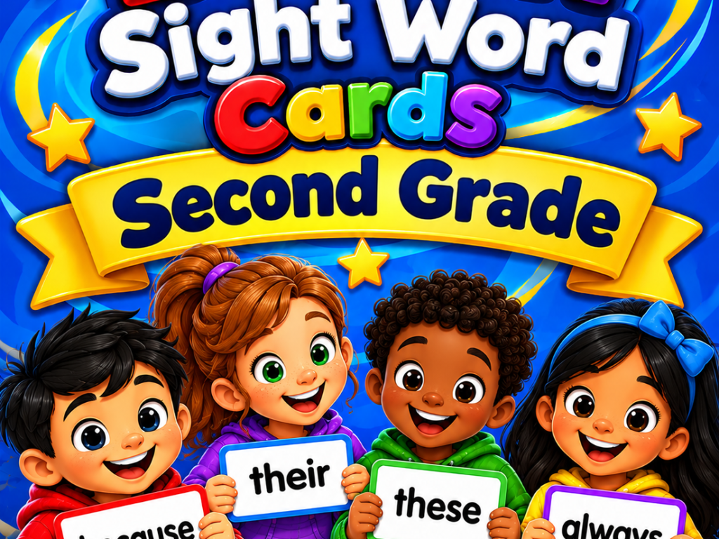 Dolch Sight Word Cards – Second Grade | Sight Word Fluency and High-Frequency Word Practice