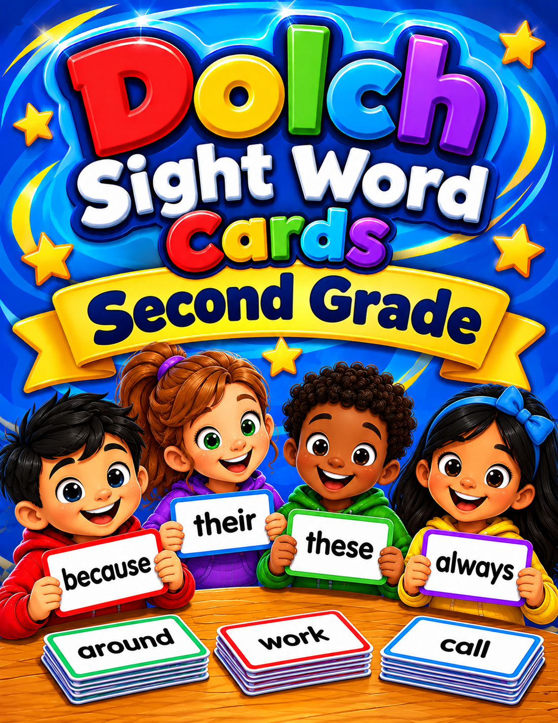 Dolch Sight Word Cards – Second Grade | Sight Word Fluency and High-Frequency Word Practice cover