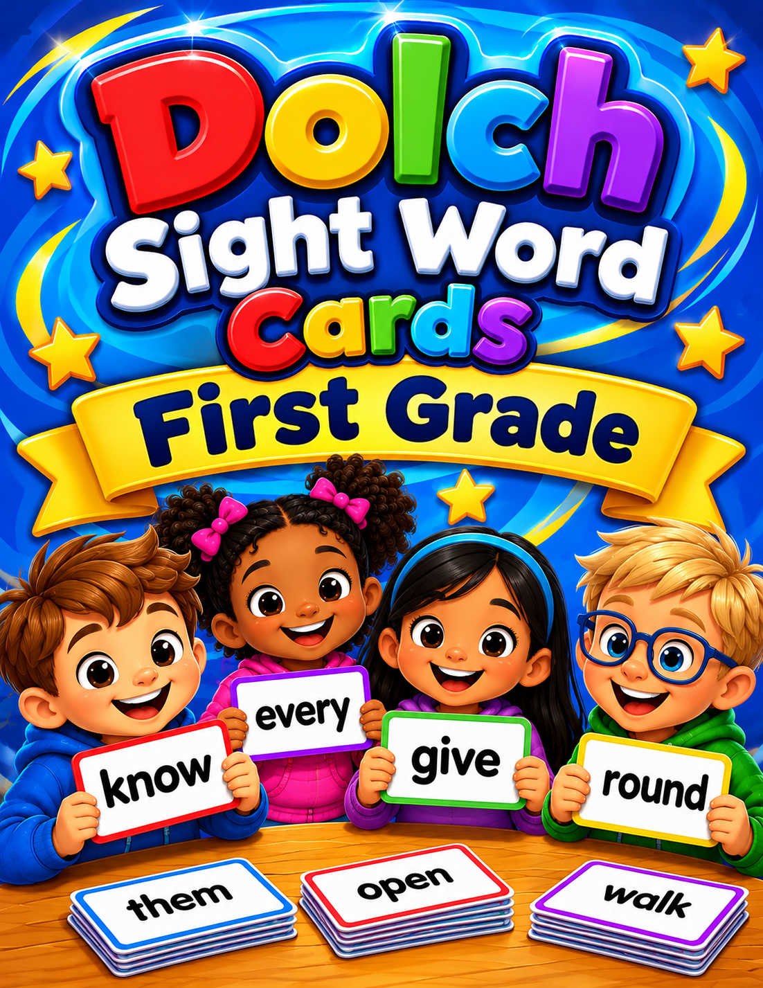 Dolch Sight Word Cards – First Grade | High-Frequency Word Flashcards and Reading Fluency cover