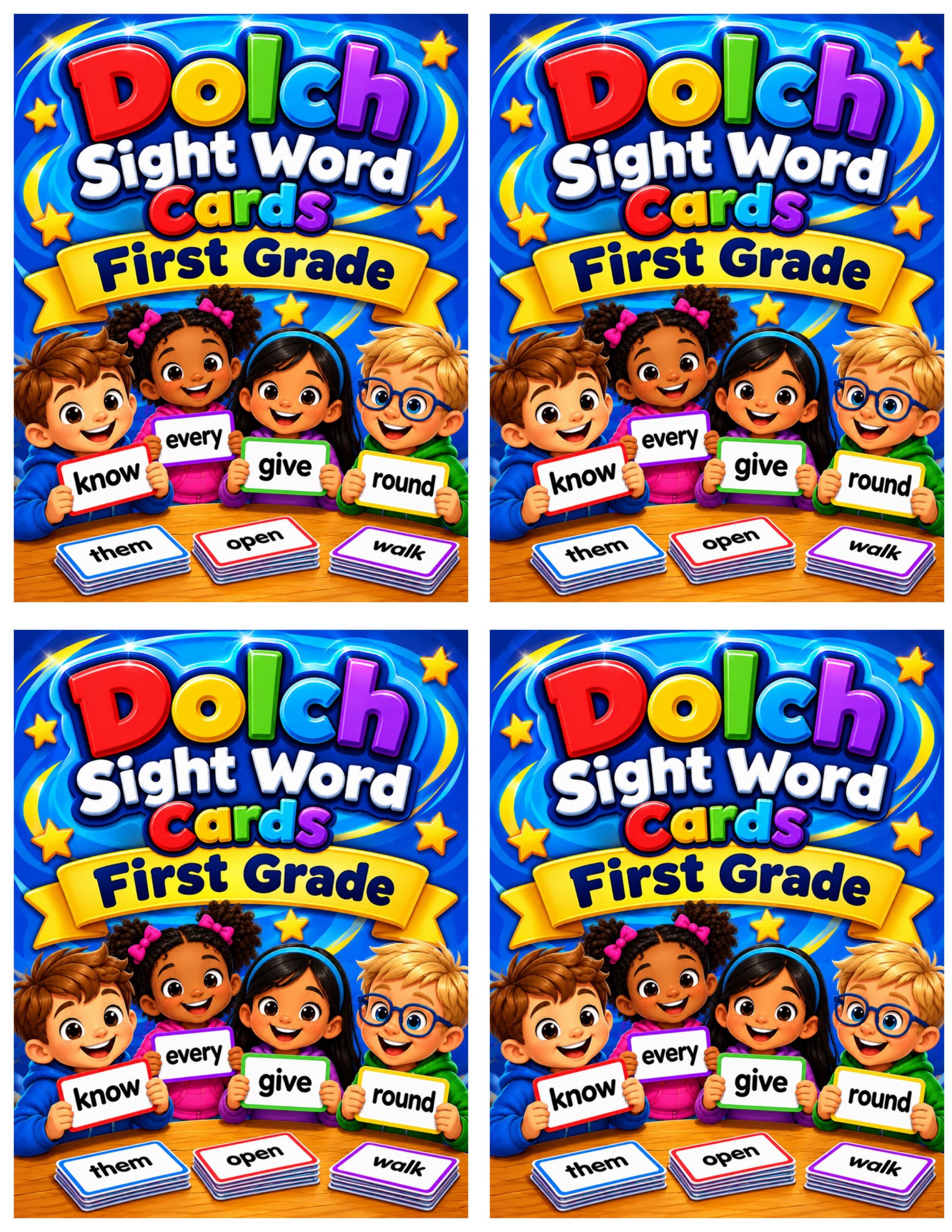 Dolch Sight Word Cards – First Grade | High-Frequency Word Flashcards and Reading Fluency