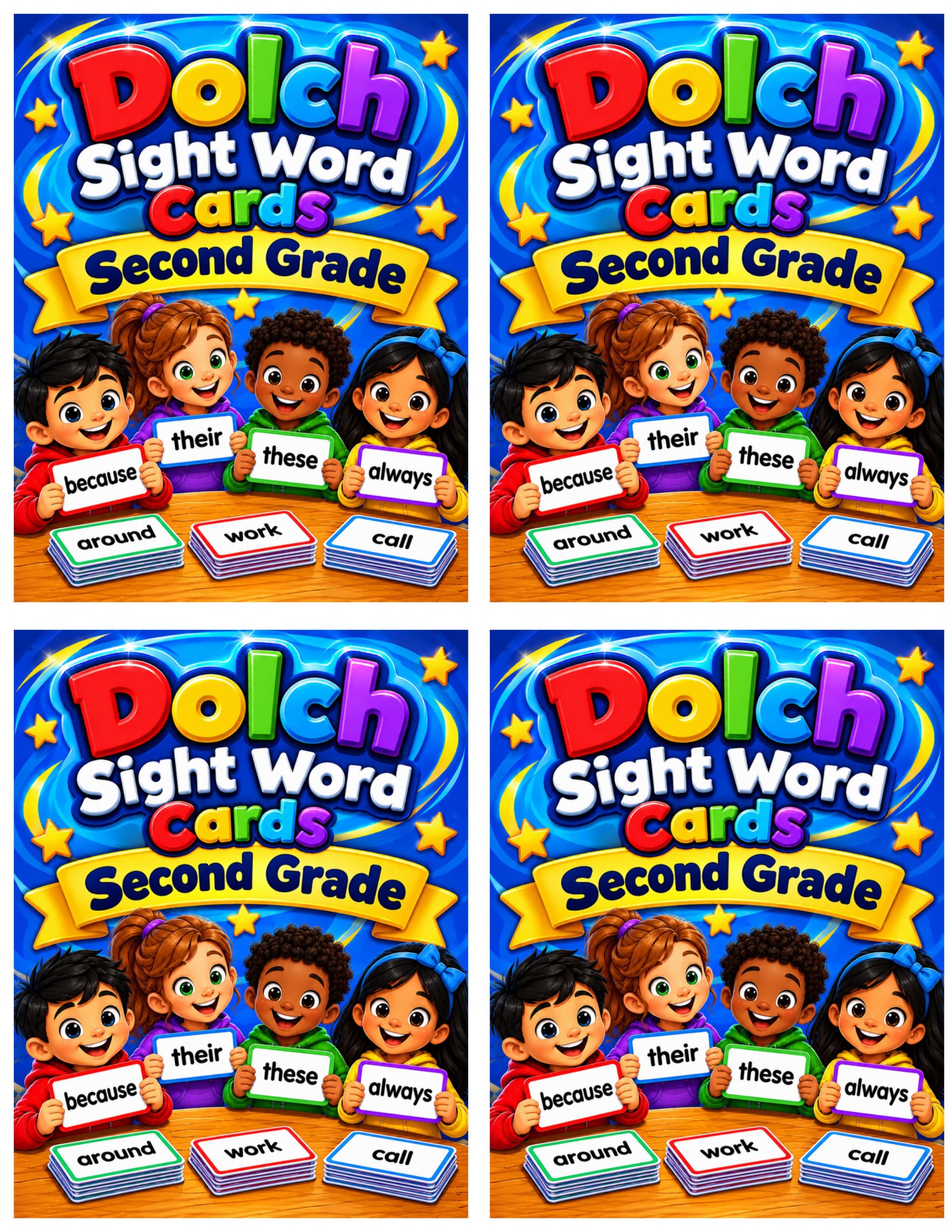 Dolch Sight Word Cards – Second Grade | Sight Word Fluency and High-Frequency Word Practice