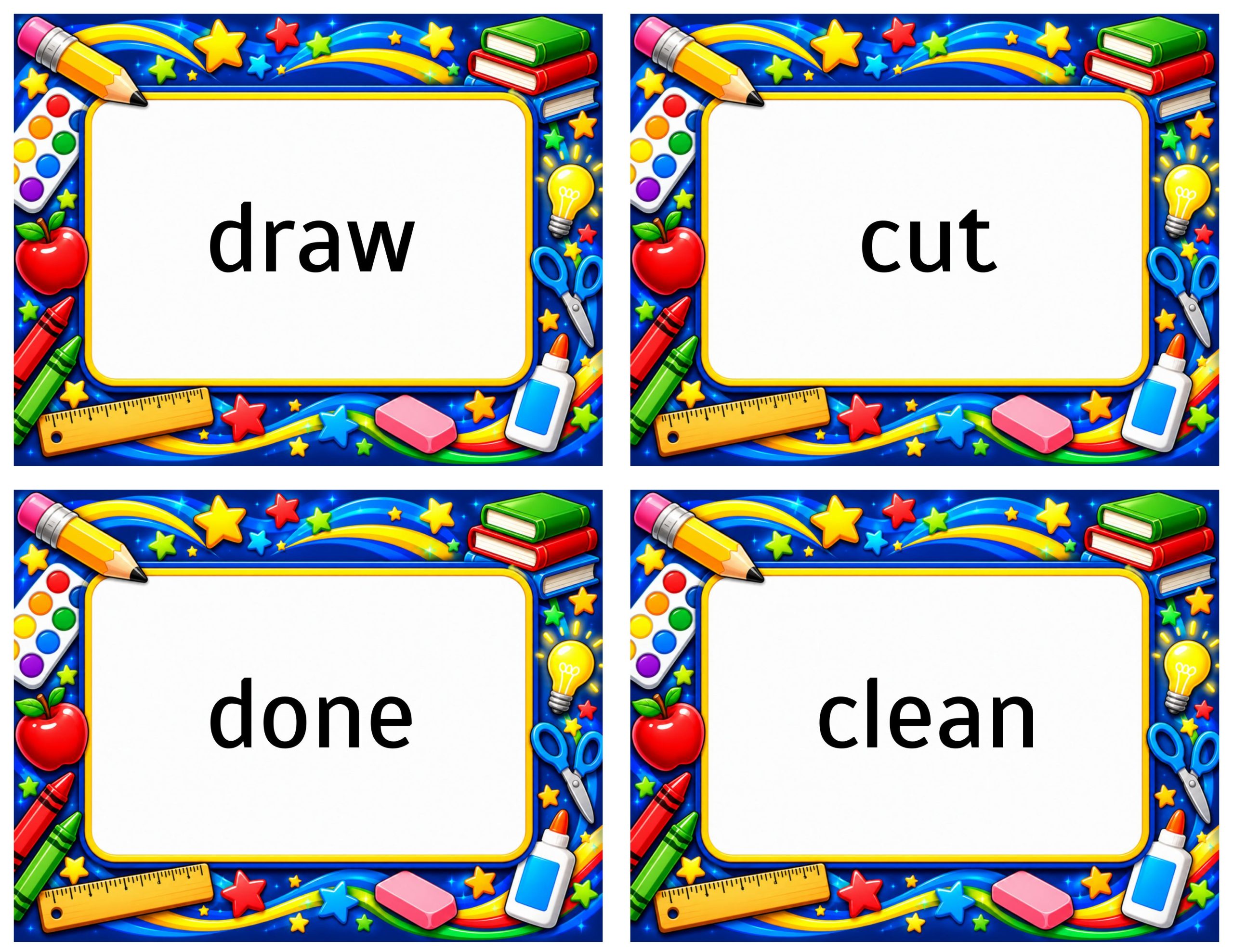 Dolch Sight Word Cards – Third Grade | High-Frequency Word Recognition and Reading Fluency