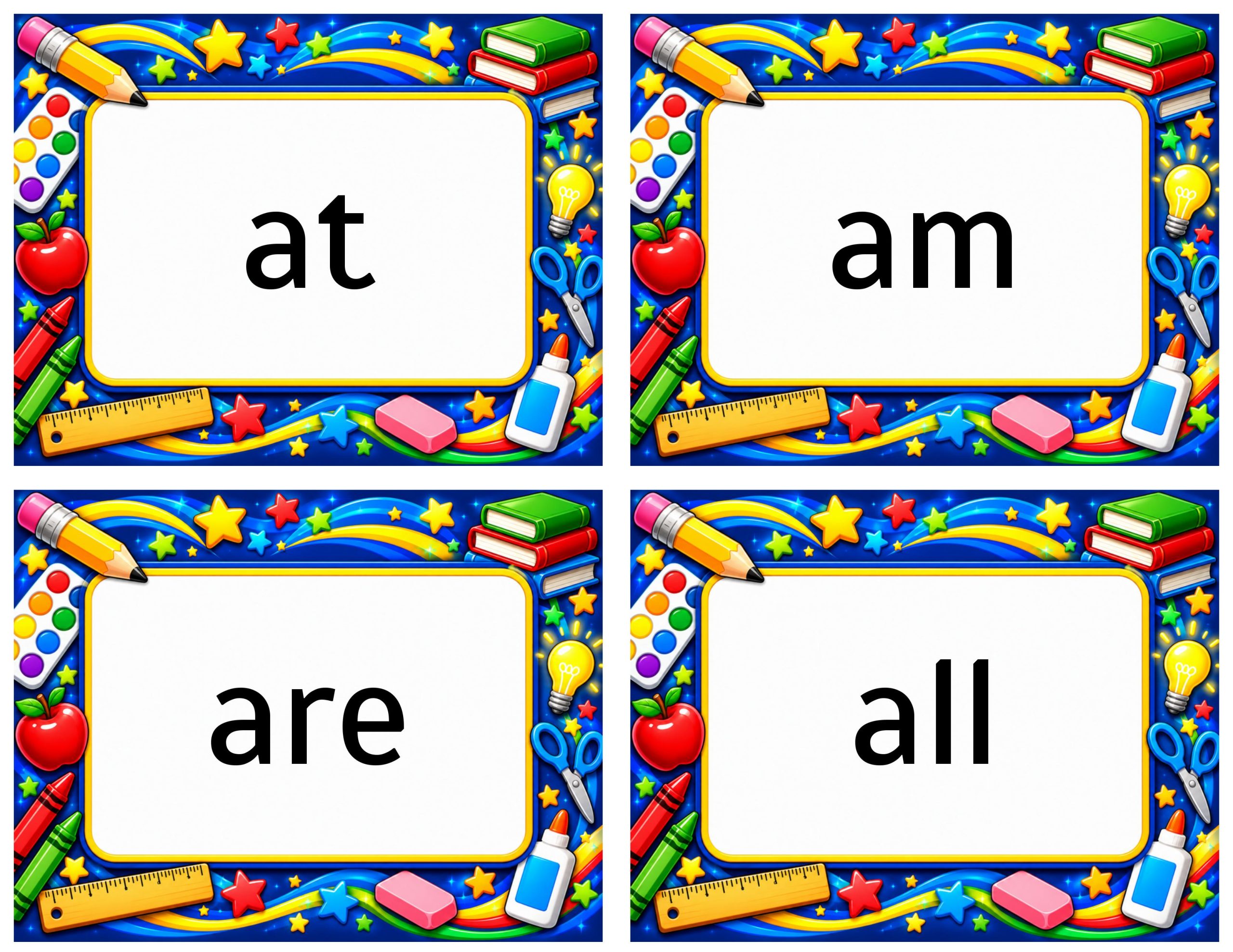 Dolch Sight Word Cards – Primer | Kindergarten Sight Word Flashcards and Reading Practice