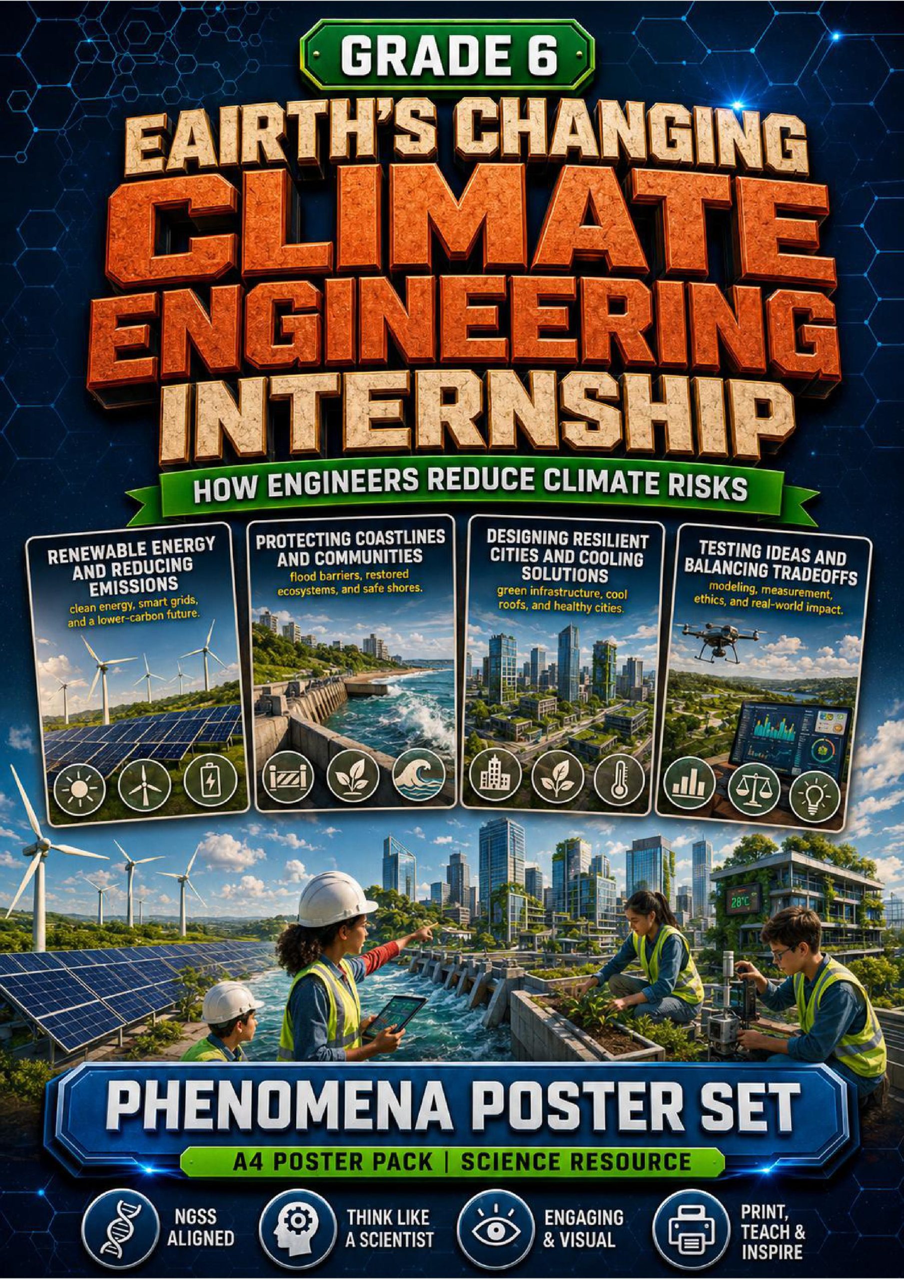 Earth’s Changing Climate Engineering Internship Phenomena Poster Set cover