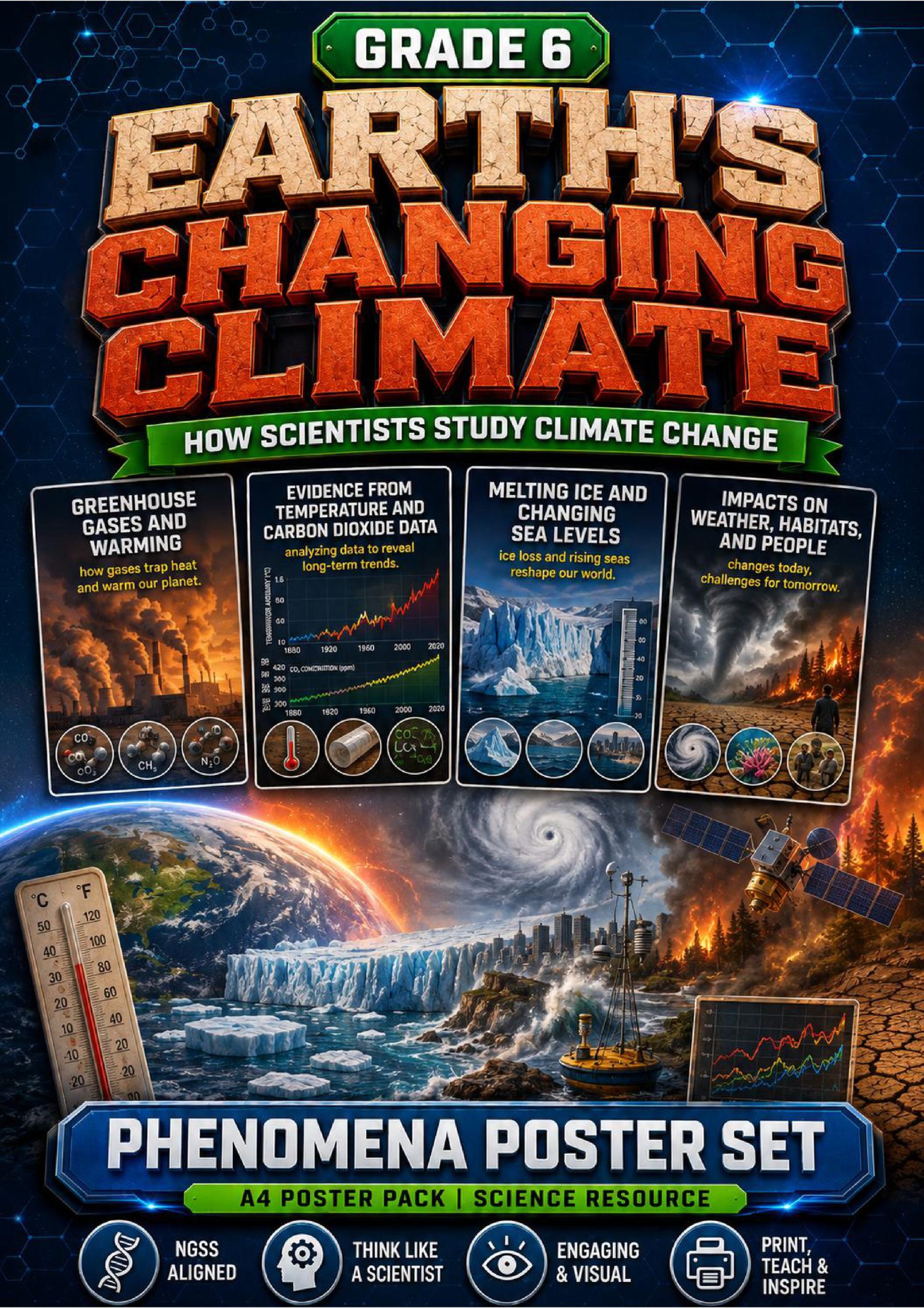 Earth’s Changing Climate Phenomena Poster Set cover
