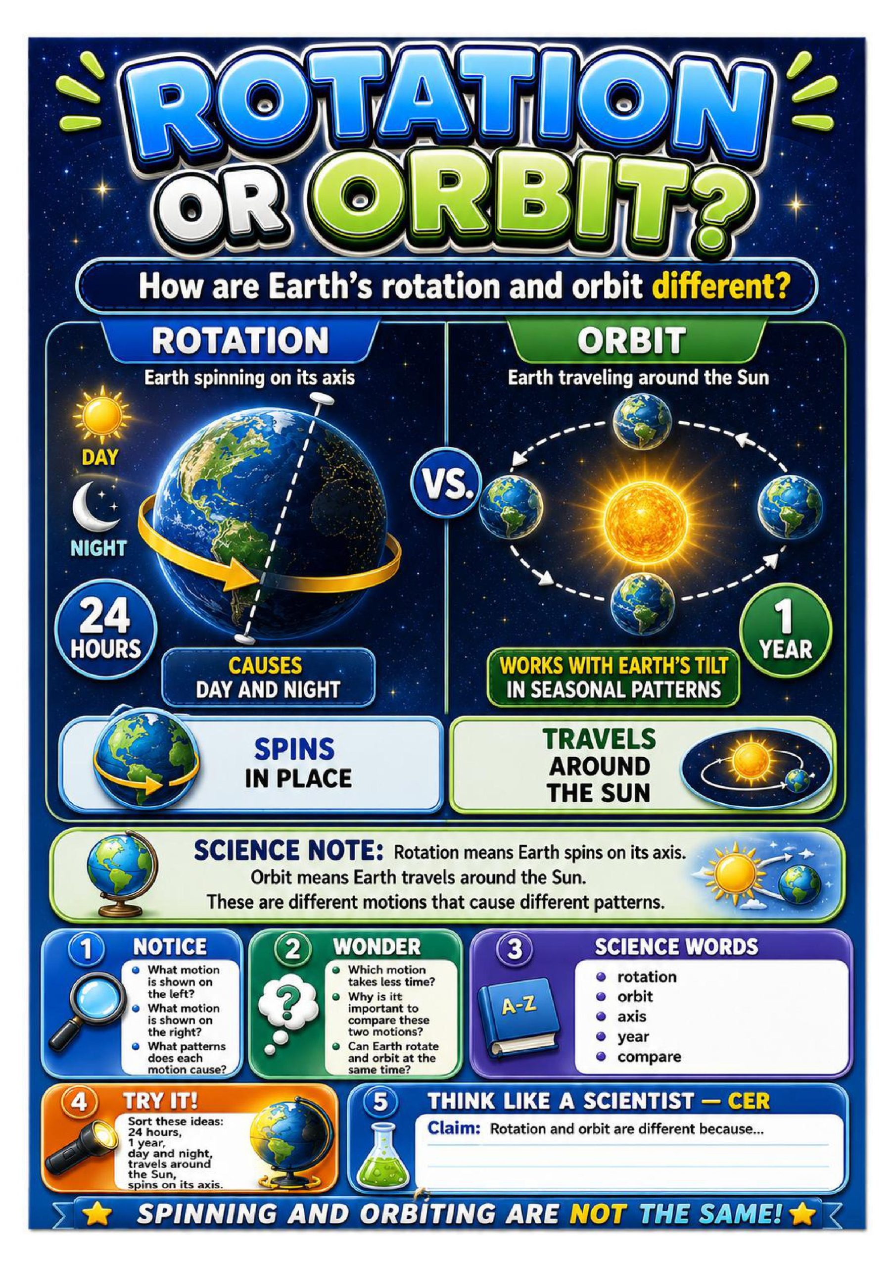 Earth’s Orbit Science Concept Posters