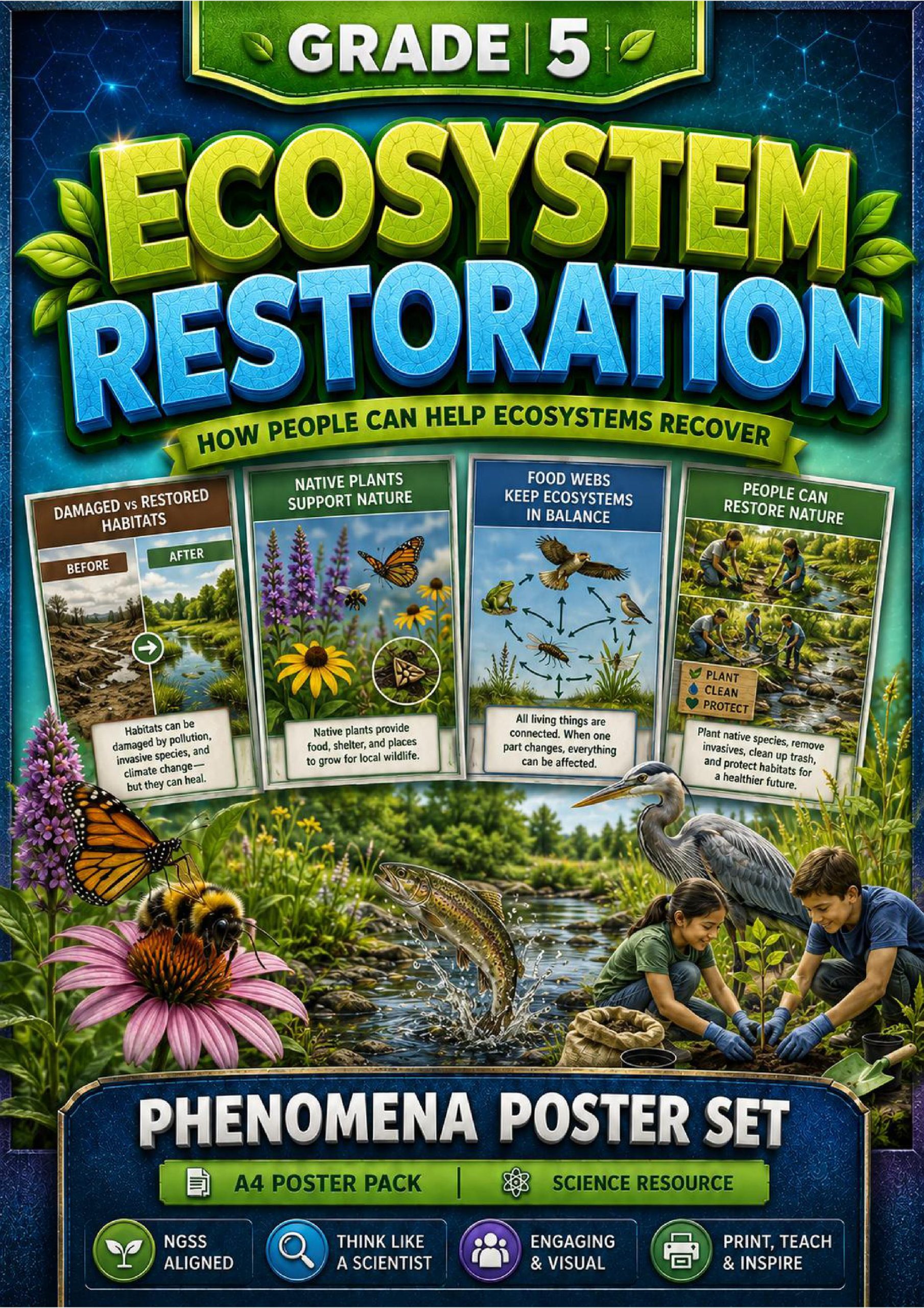 Ecosystem Restoration Phenomena Poster Set cover
