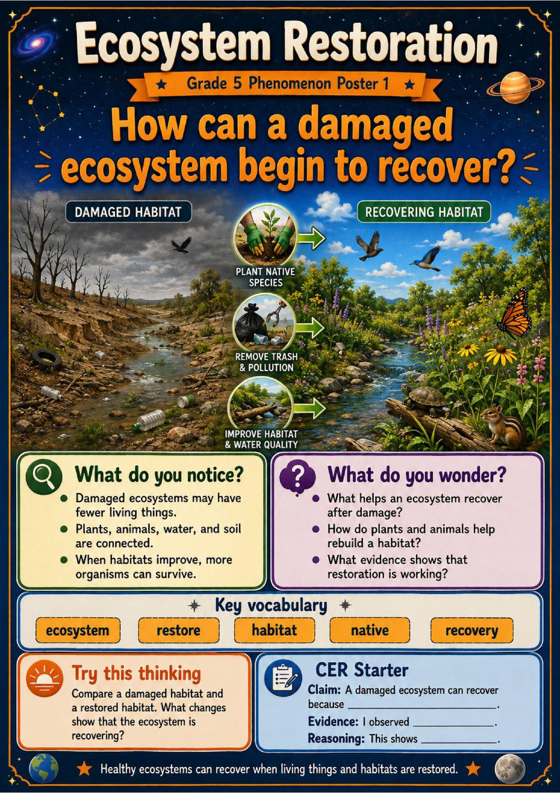 Ecosystem Restoration Phenomena Poster Set