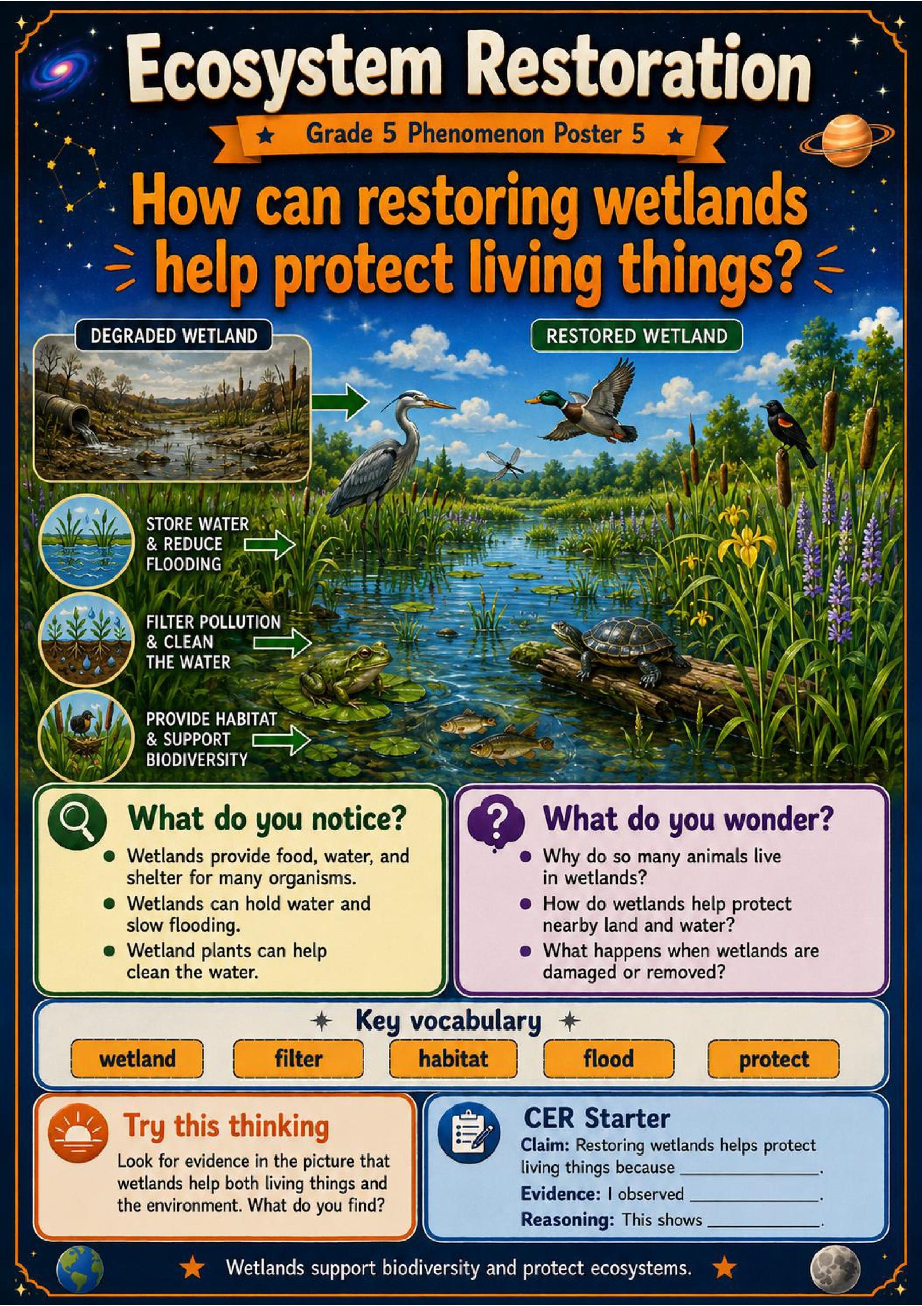 Ecosystem Restoration Phenomena Poster Set