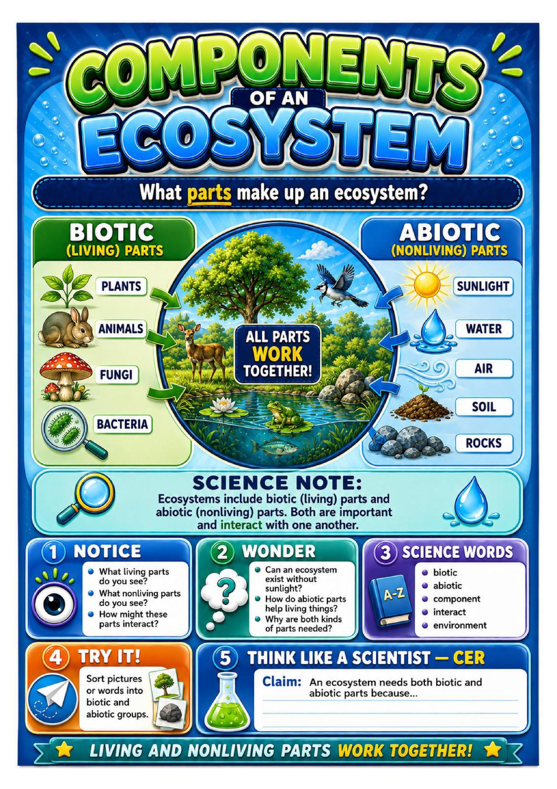 Ecosystems Science Concept Posters