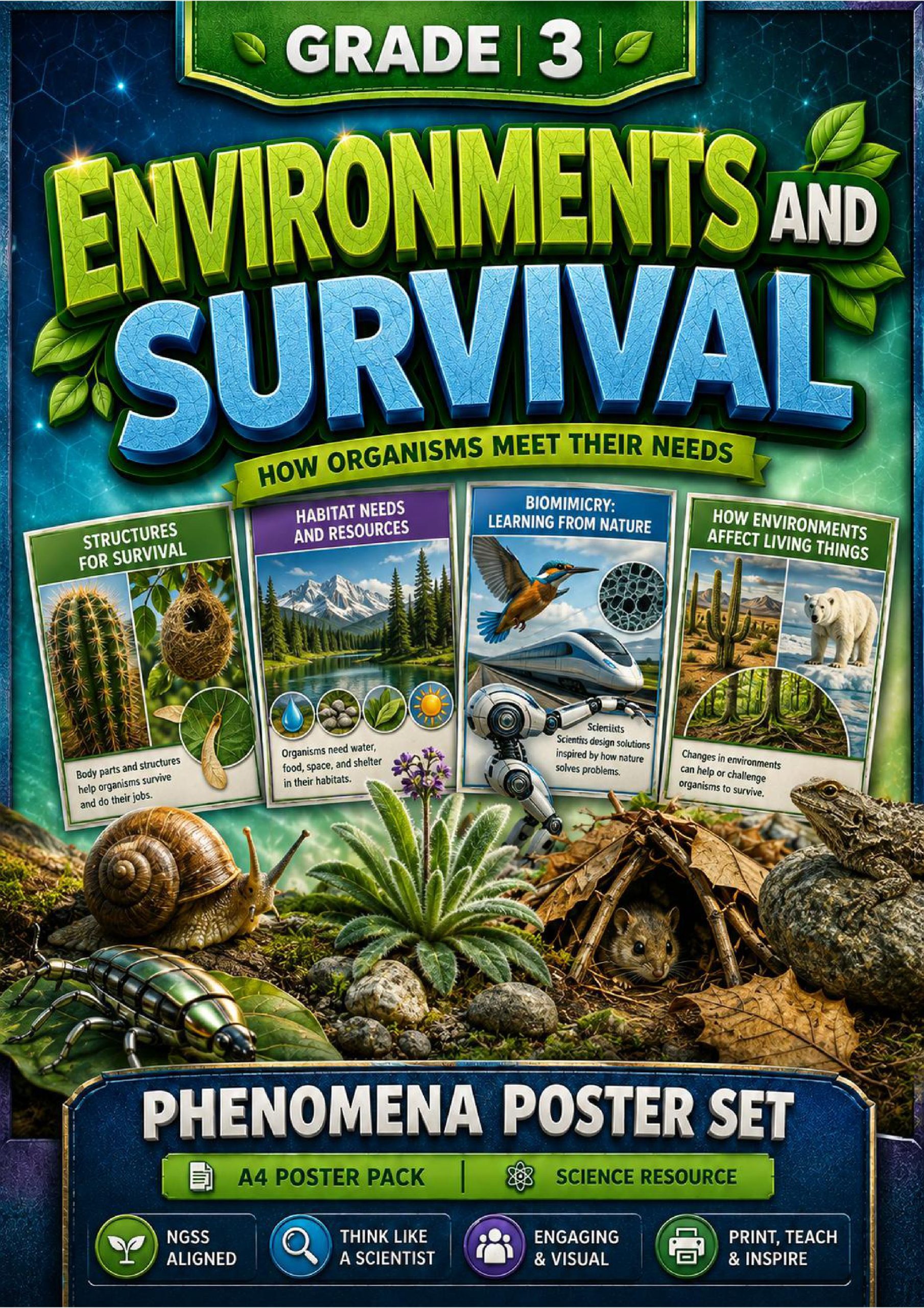 Environments and Survival Phenomena Poster Set cover