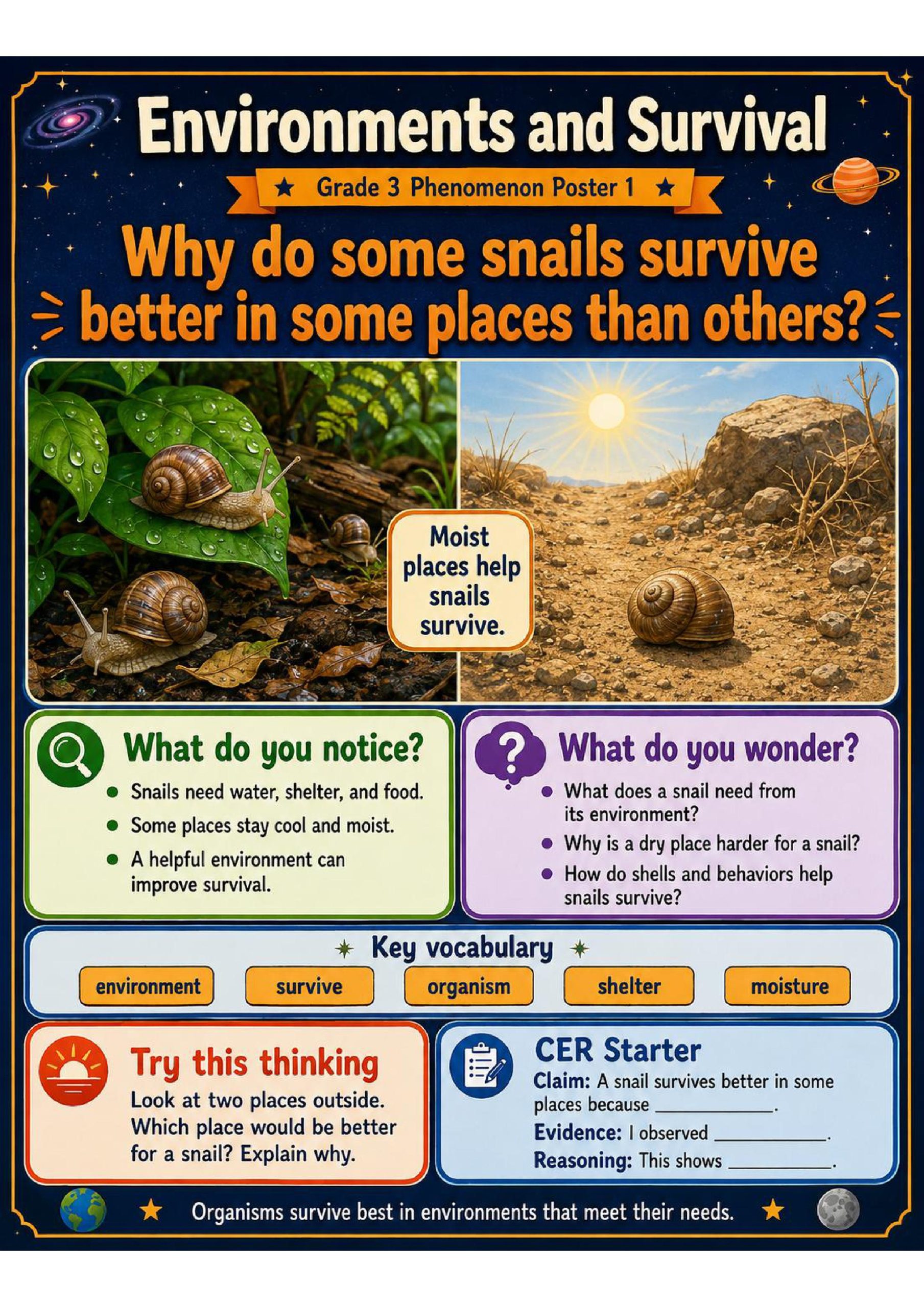 Environments and Survival Phenomena Poster Set