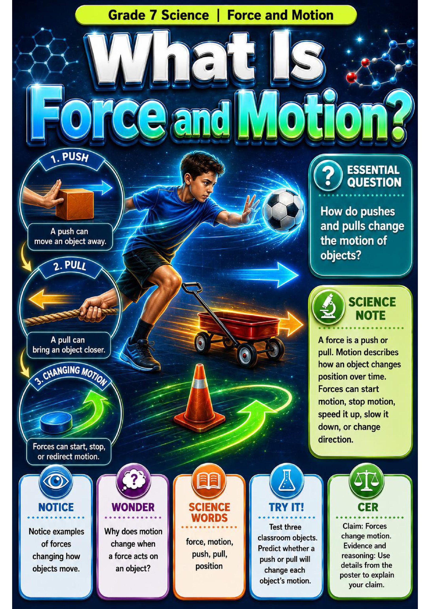 Force and Motion Phenomena Poster Set