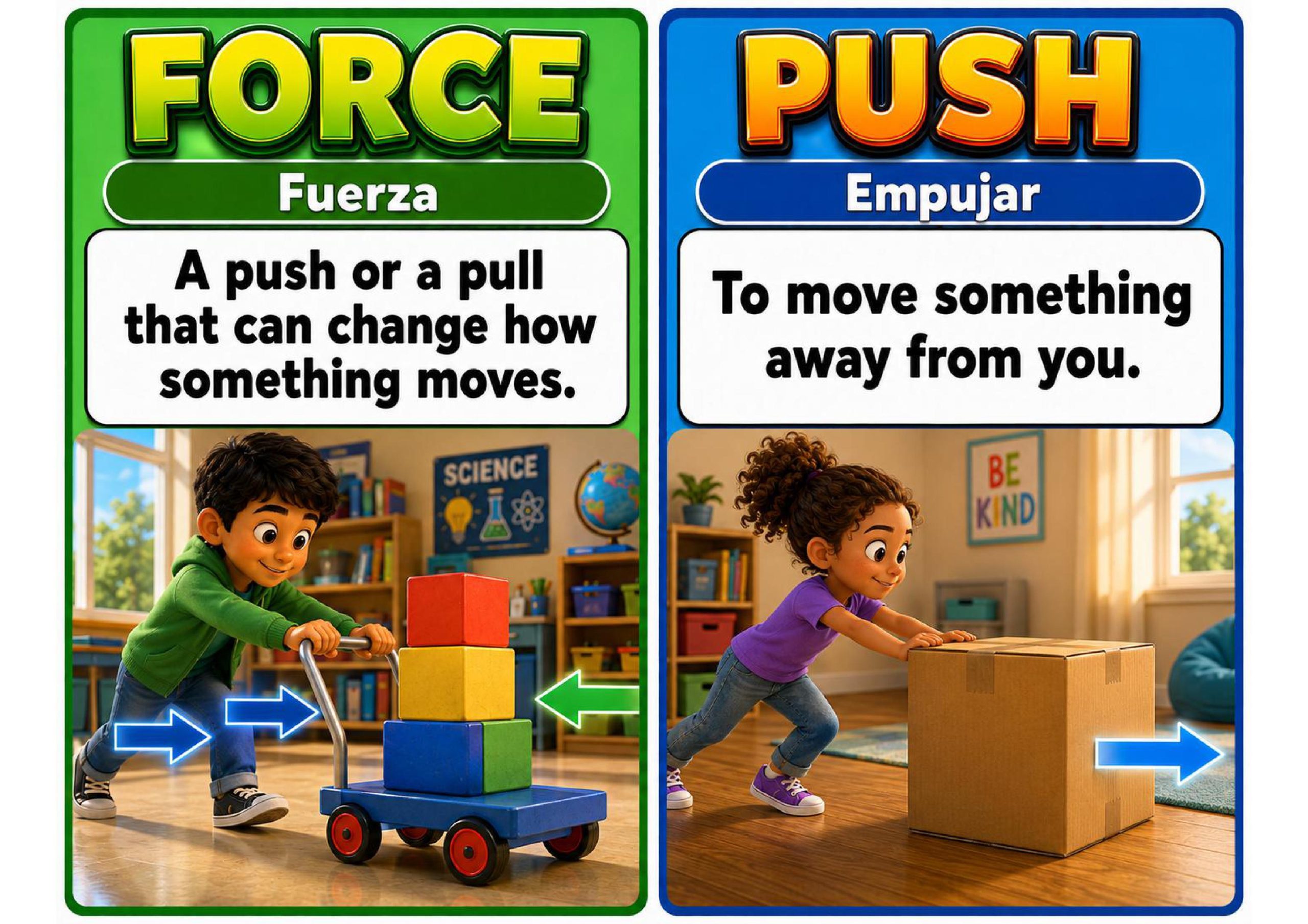 Grade 3 Balancing Forces Vocabulary Word Wall