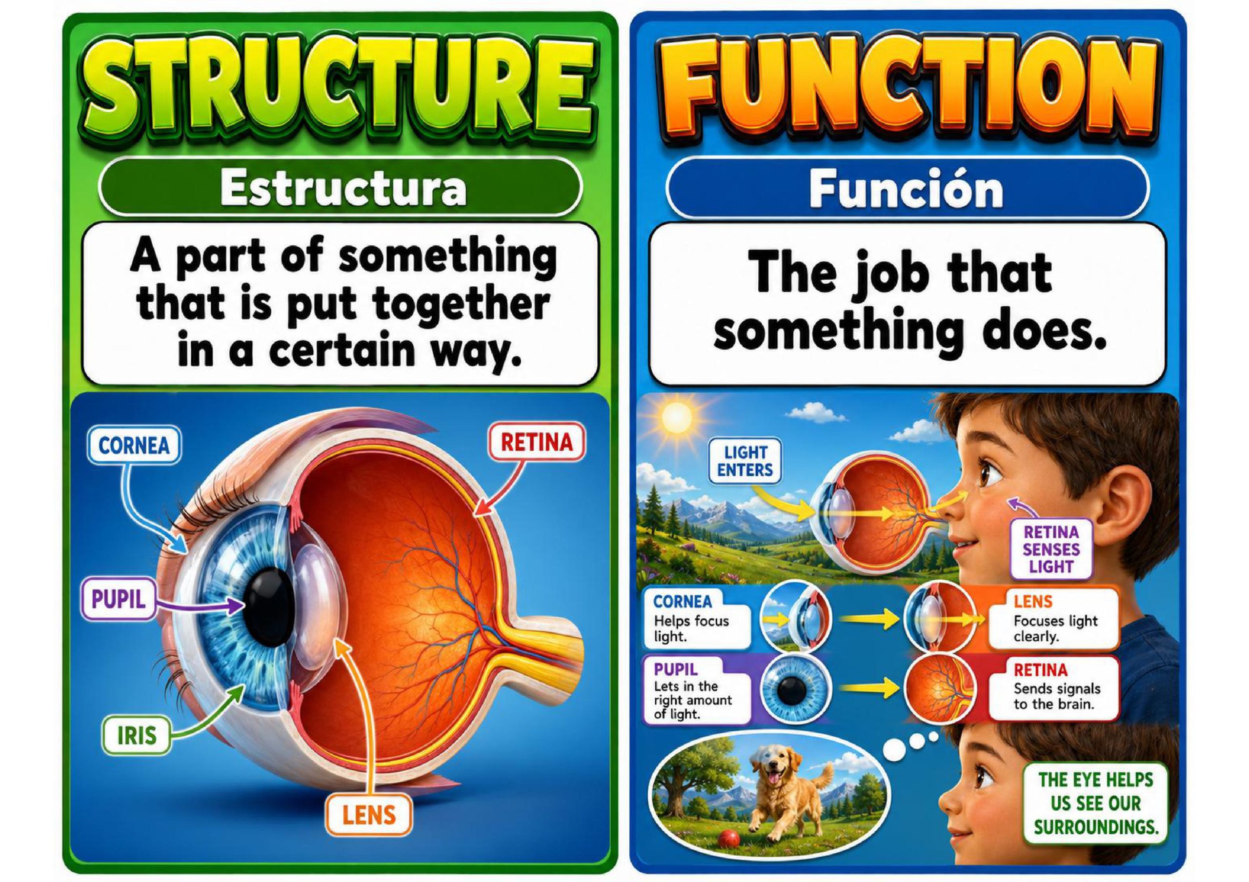 Grade 4 Science Vision and Light Word Wall