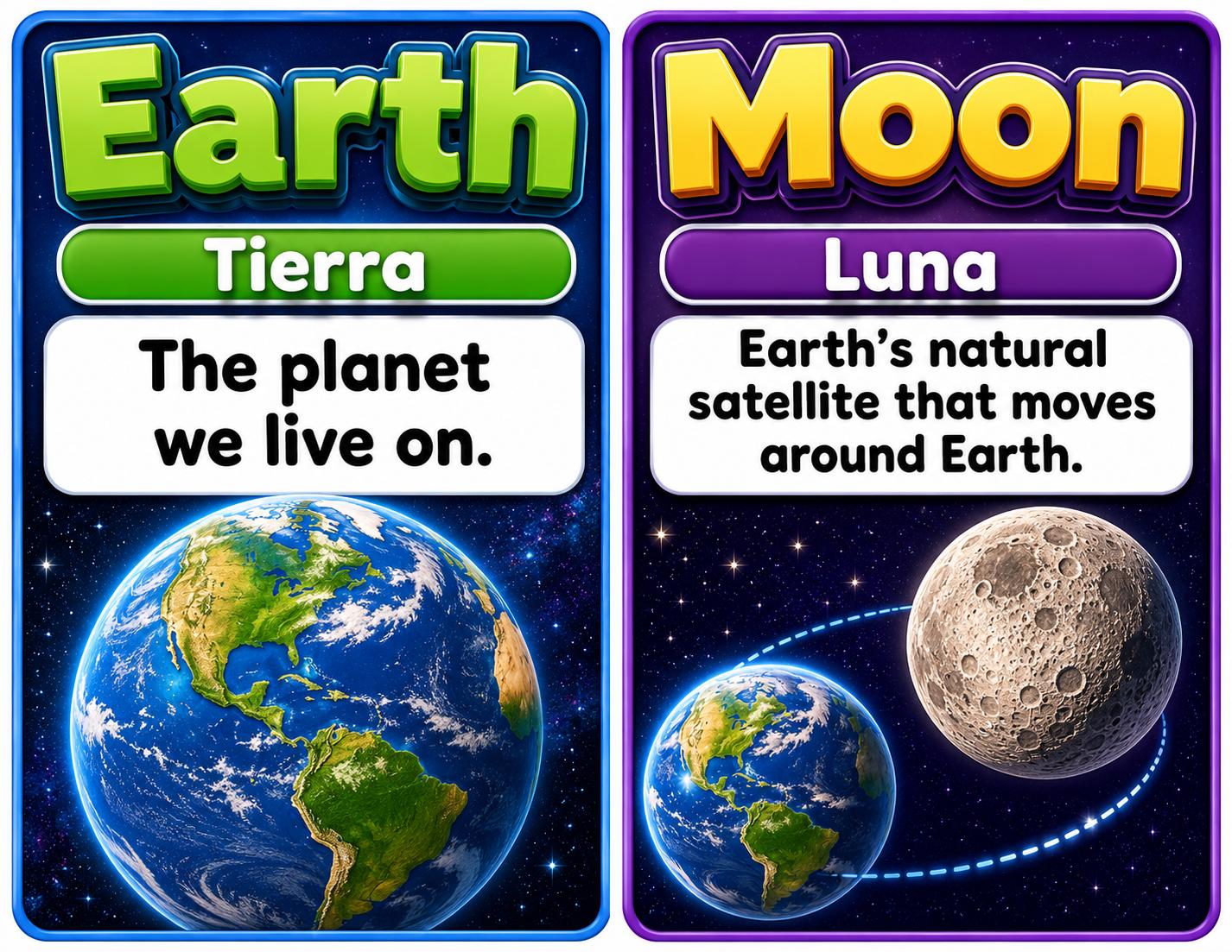 Grade 6 Science Earth, Moon, and Sun Word Wall