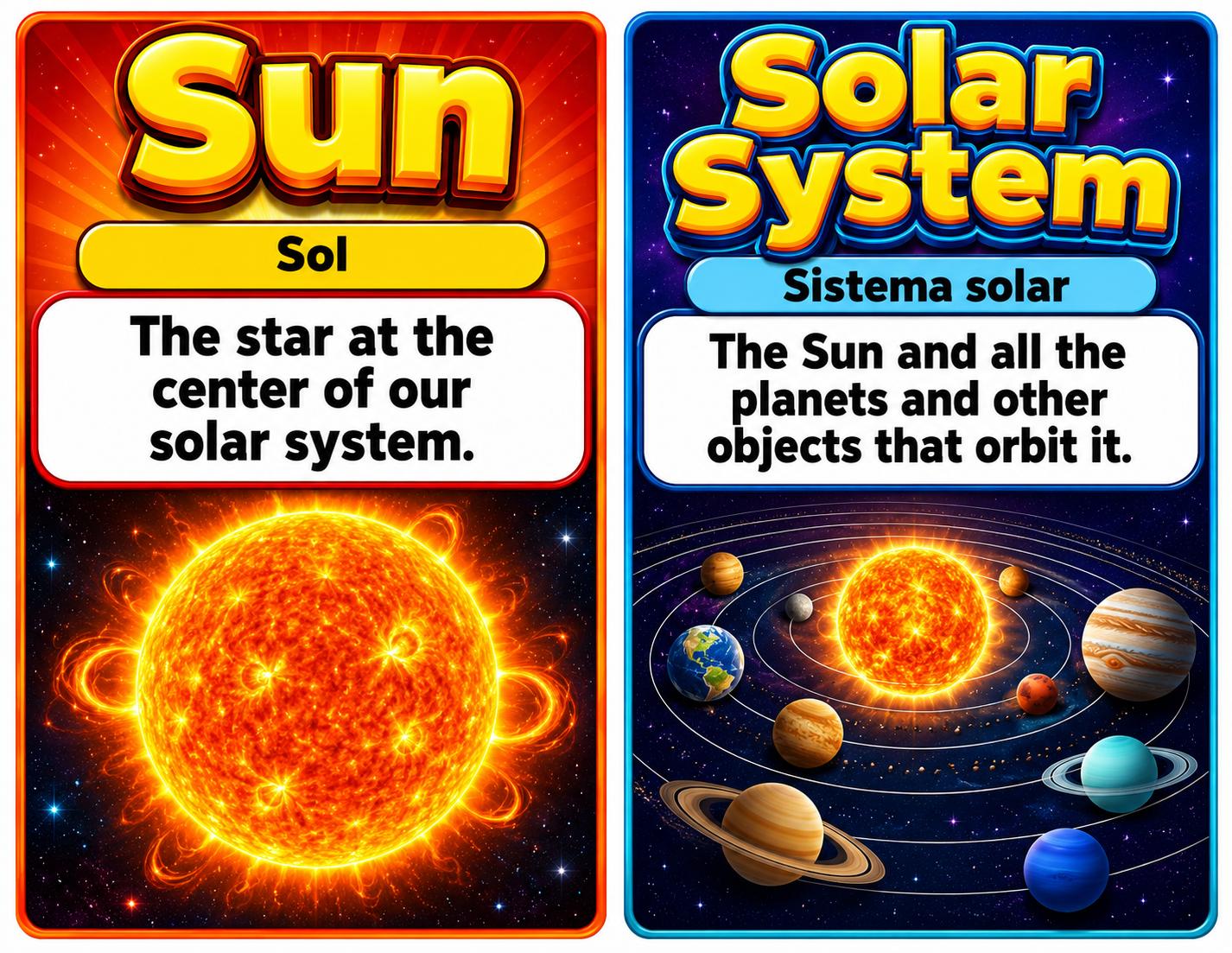 Grade 6 Science Earth, Moon, and Sun Word Wall