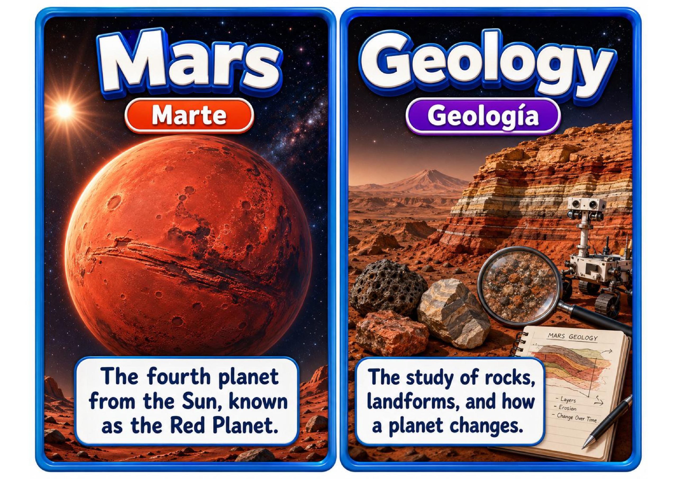 Grade 6 Science Geology on Mars Word Wall