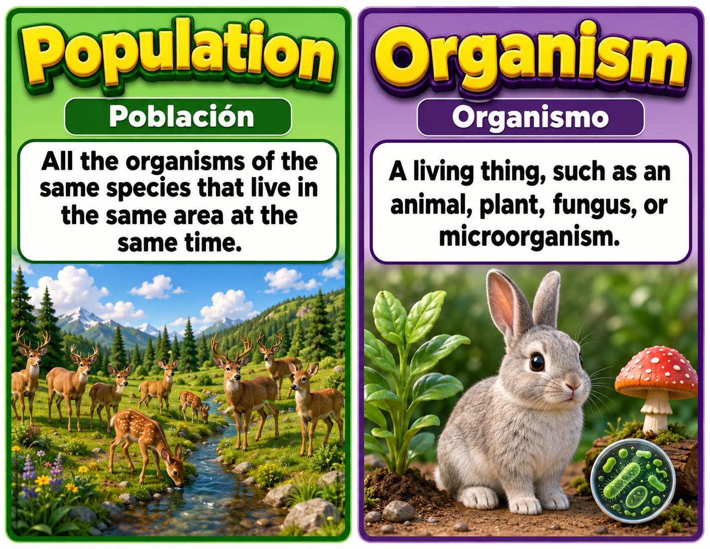 Grade 6 Science Populations and Resources Word Wall