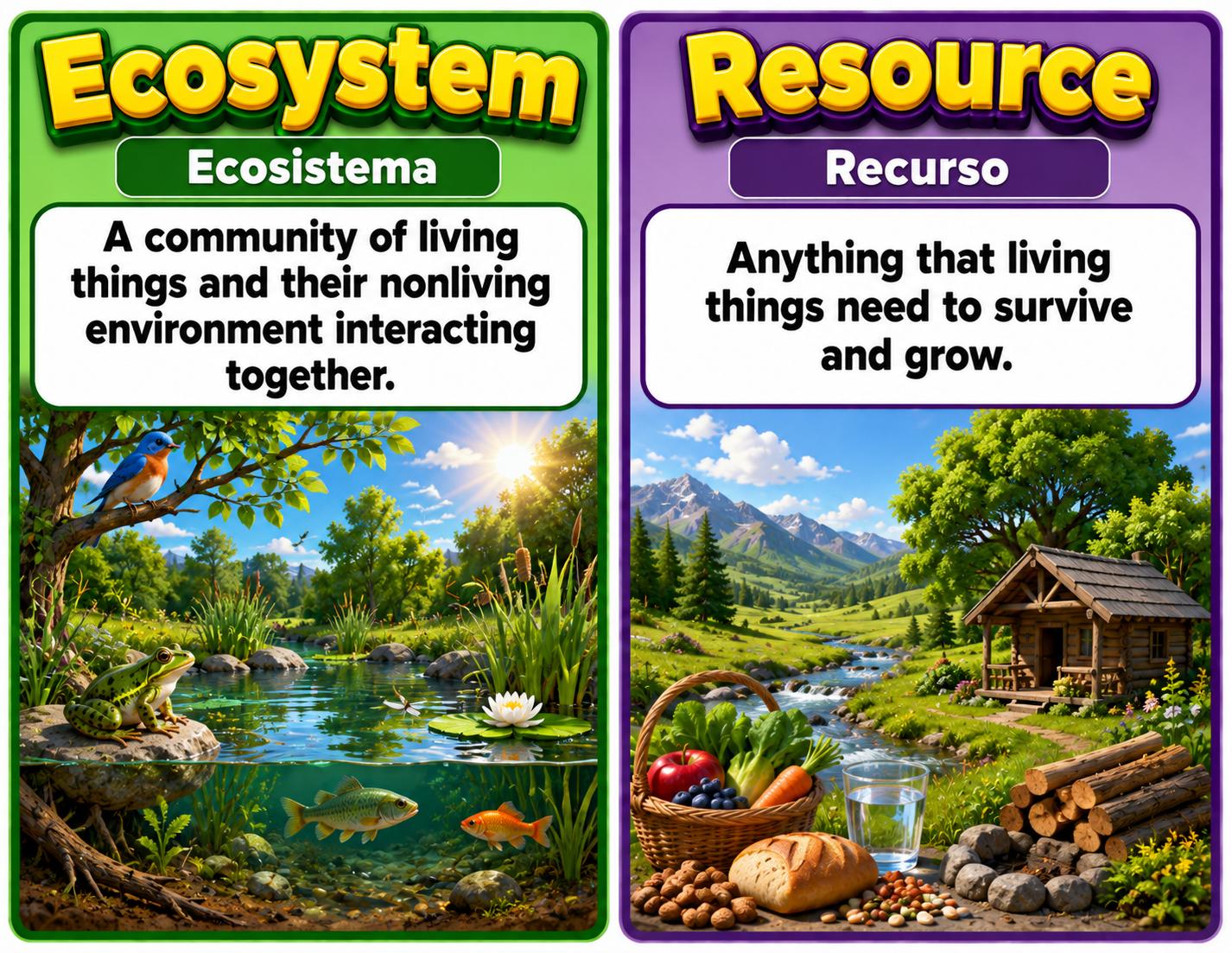 Grade 6 Science Populations and Resources Word Wall
