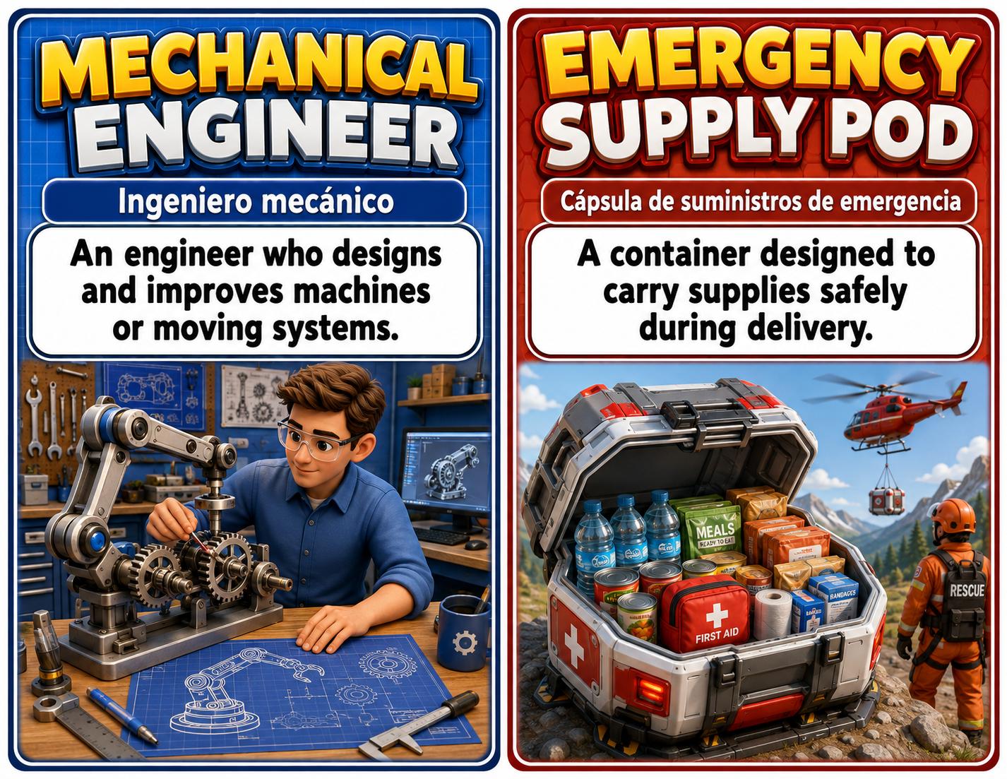 Grade 7 Science Force and Motion Engineering Internship Word Wall