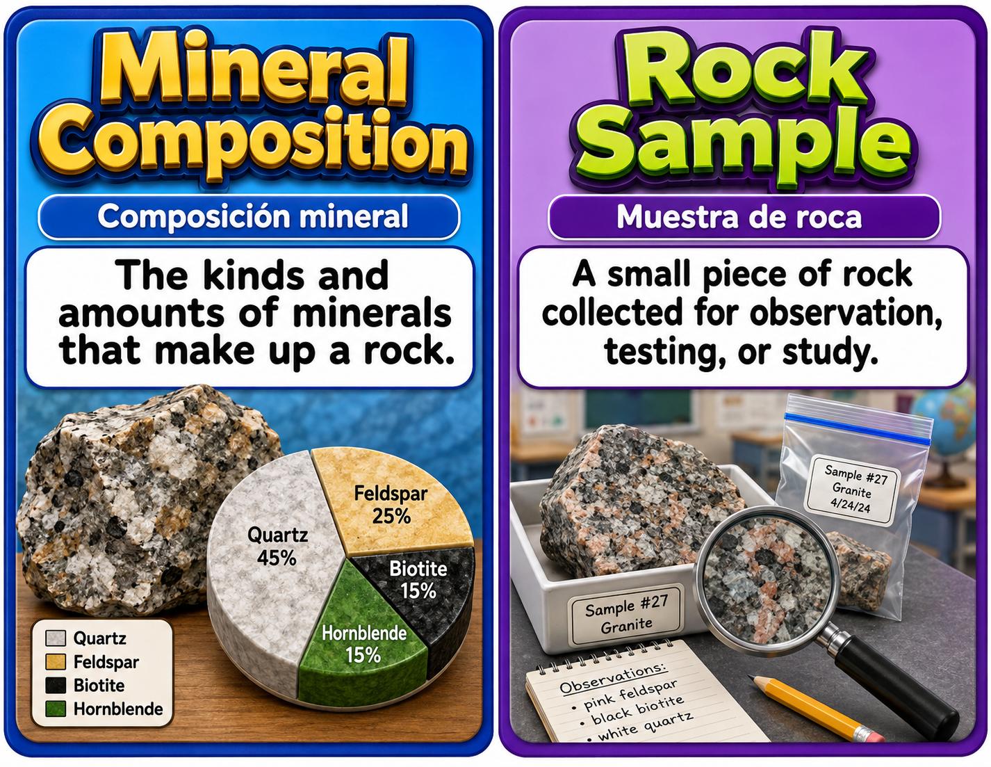 Grade 7 Science Rock Transformations Word Wall
