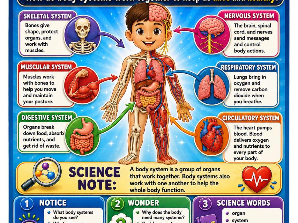 Human Body Systems Science Concept Posters
