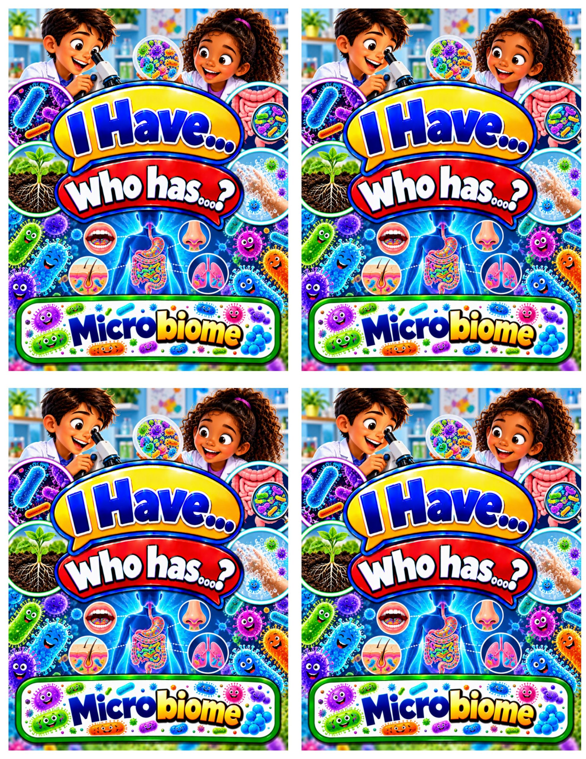 I Have... Who Has...? – Microbiome | 4 Interactive Science Review Games – 100 Cards