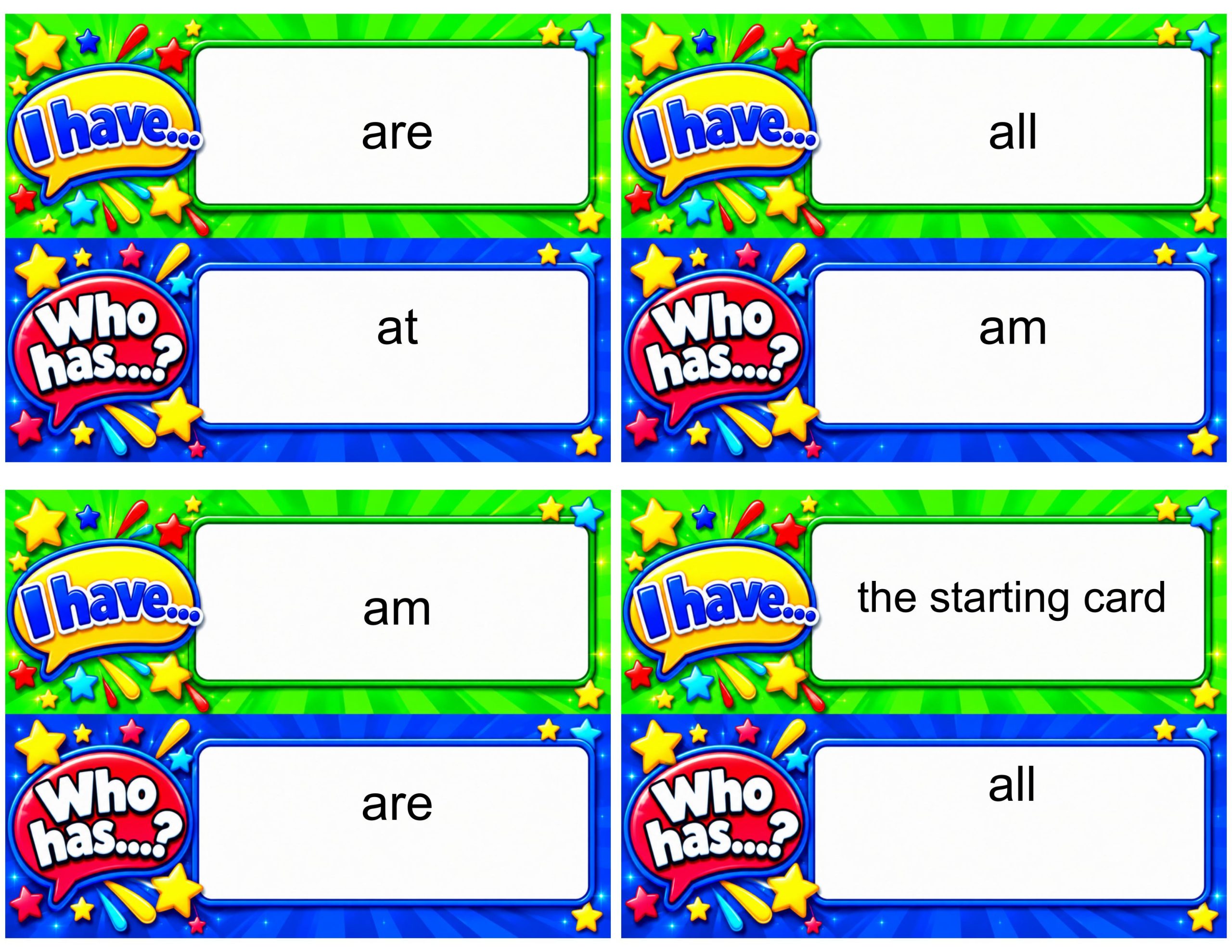I Have... Who Has...? – Dolch Sight Words Second Grade Edition | Interactive Reading Fluency Game