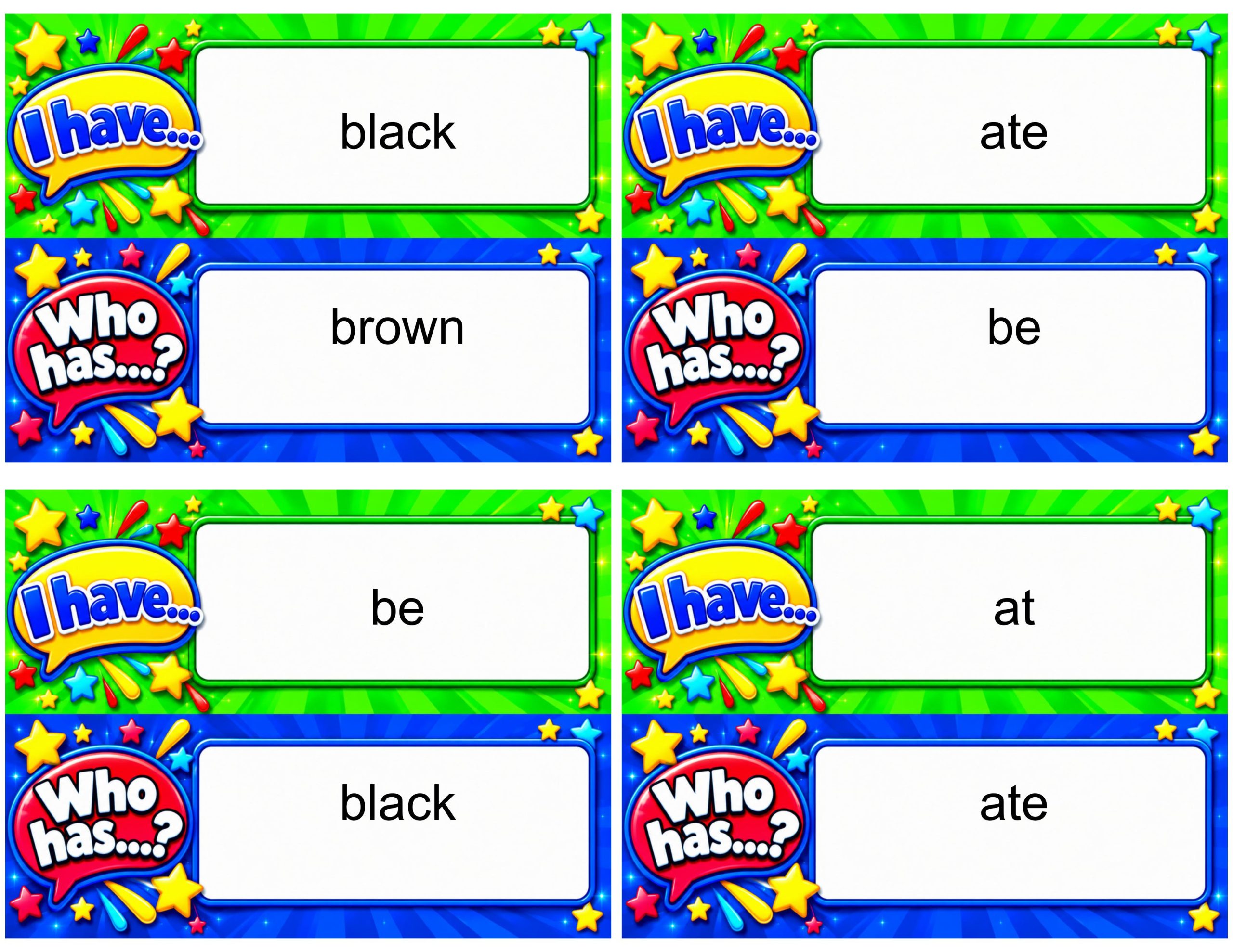 I Have... Who Has...? – Dolch Sight Words Second Grade Edition | Interactive Reading Fluency Game