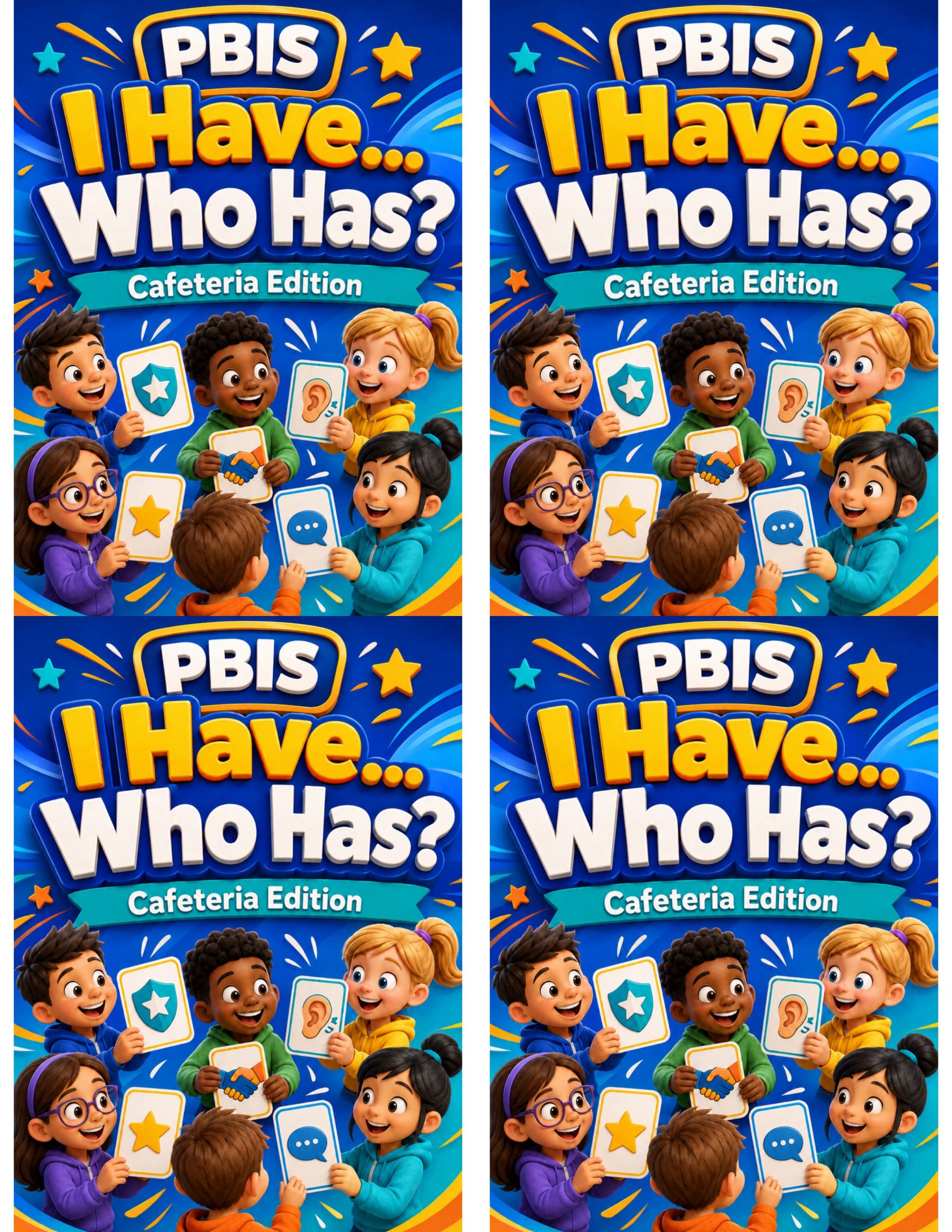 PBIS I Have... Who Has? Cafeteria Edition | Behavior Expectations Card Game