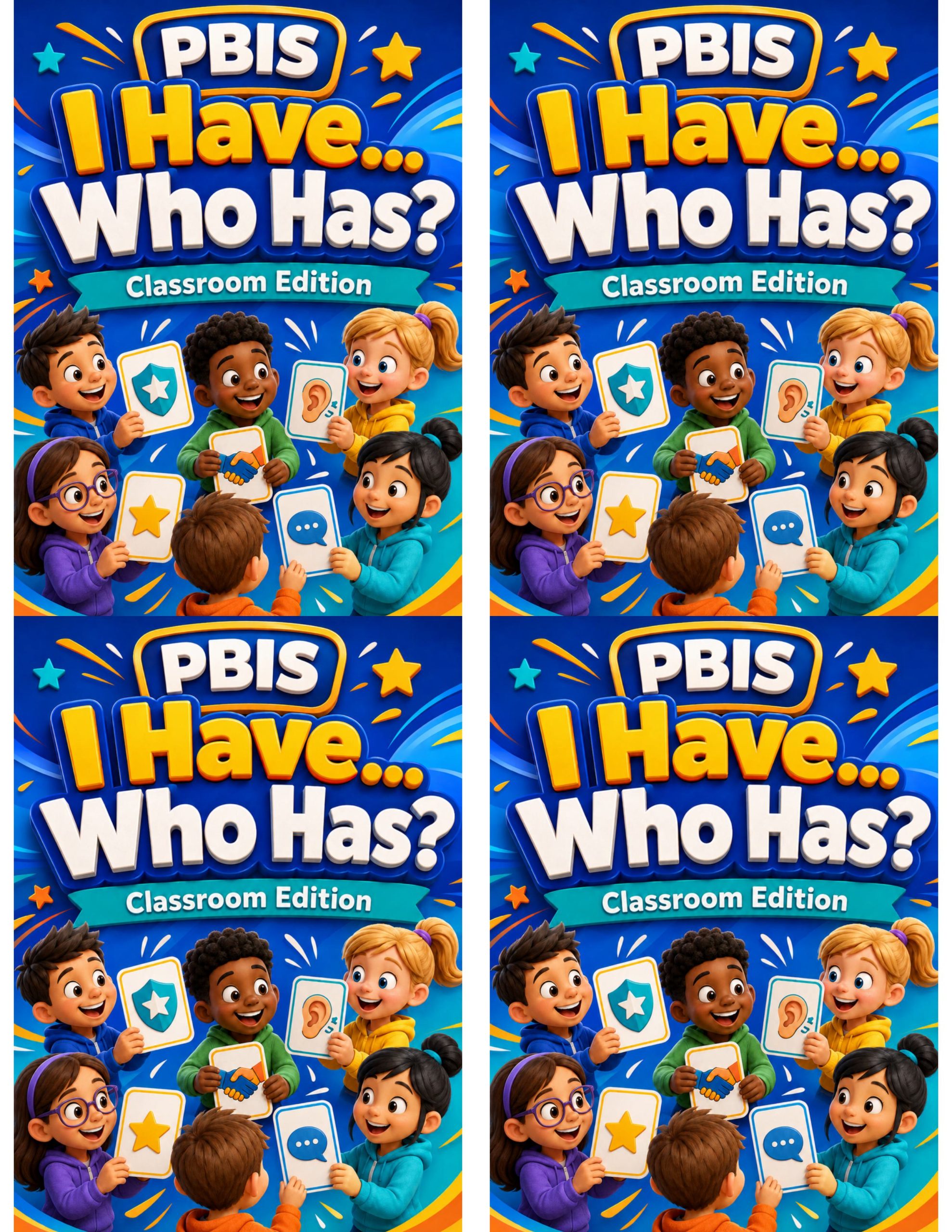 PBIS I Have... Who Has? Classroom Edition | Behavior Expectations Card Game