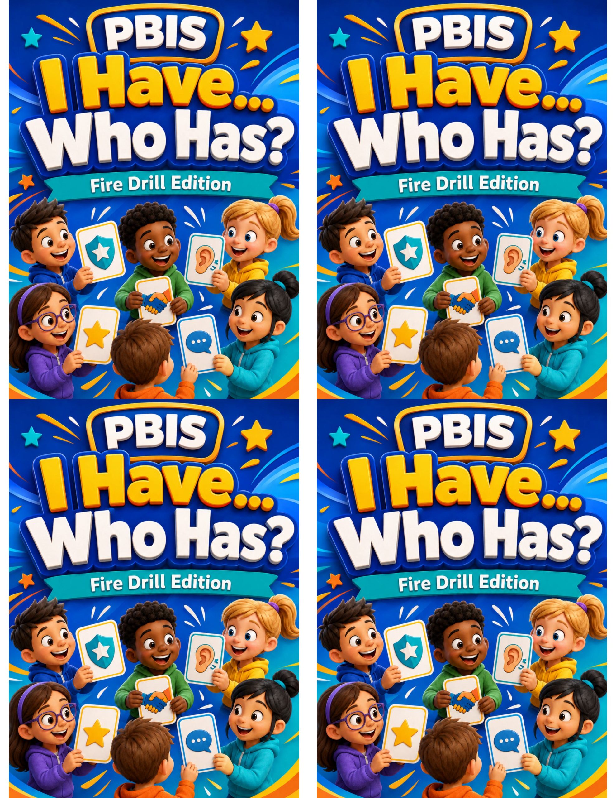 PBIS I Have... Who Has? Fire Drill Edition | Emergency Safety Expectations Game