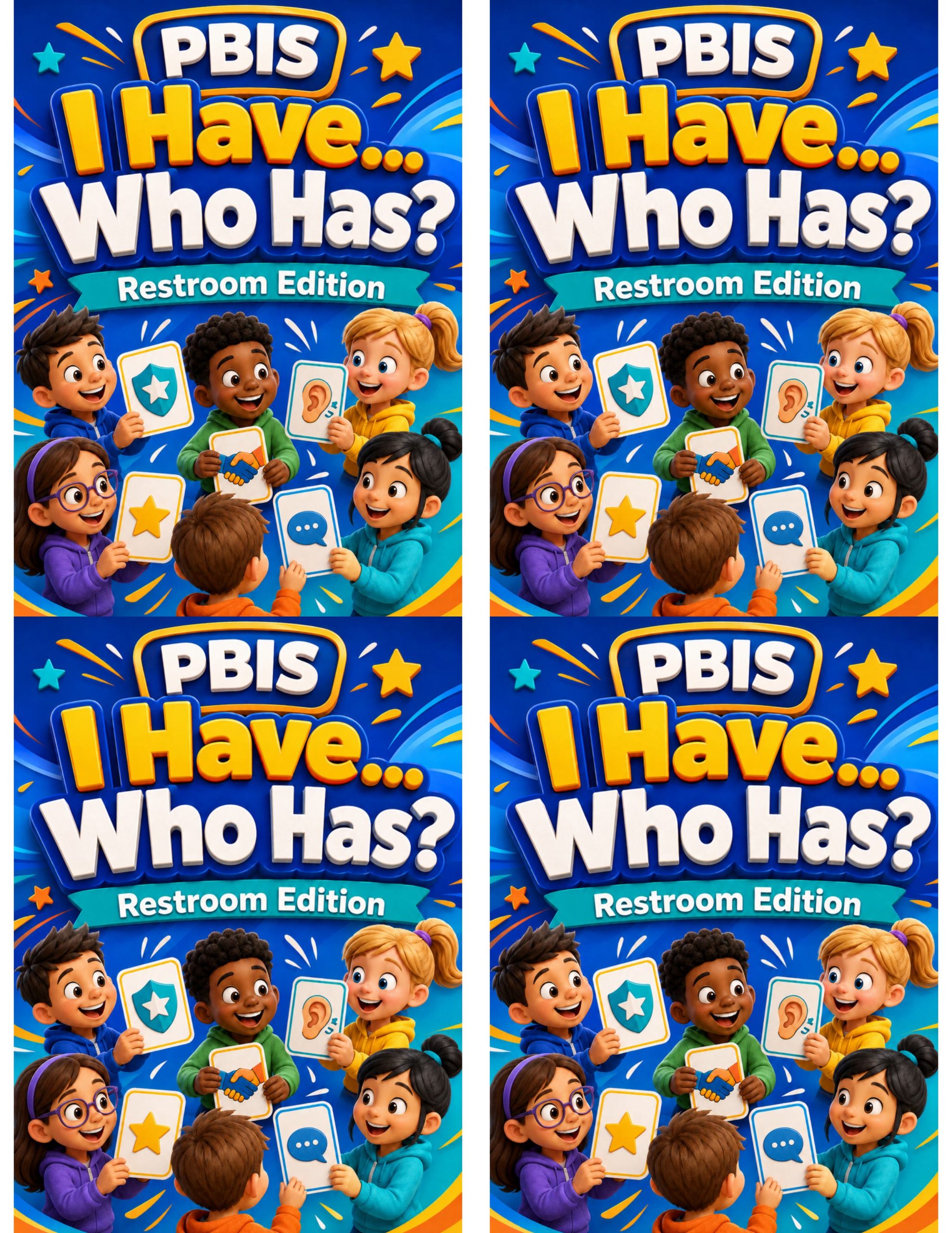 PBIS I Have... Who Has? Restroom Edition | Behavior and Hygiene Expectations Game