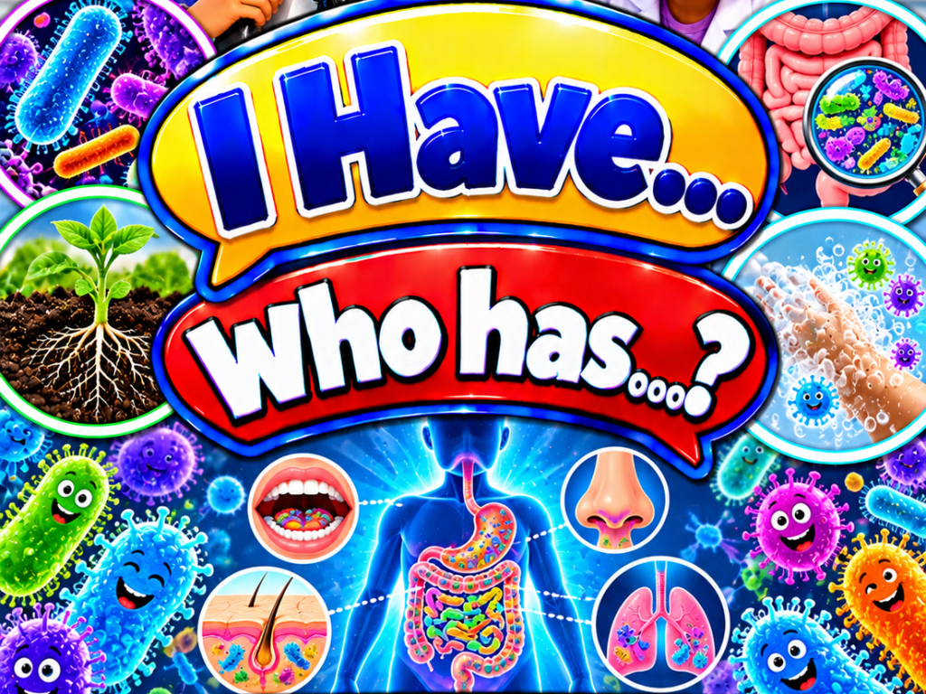 I Have... Who Has...? – Microbiome | 4 Interactive Science Review Games – 100 Cards