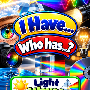 I Have... Who Has...? – Light Waves | 4 Interactive Science Review Games – 100 Cards