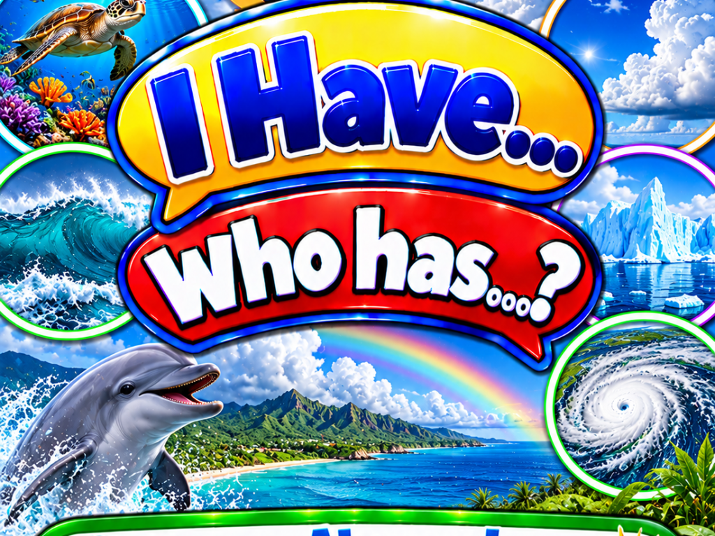 I Have... Who Has...? – Ocean, Atmosphere, and Climate | 4 Interactive Science Review Games – 100 Cards