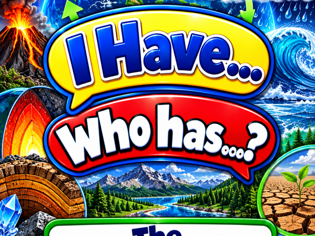 I Have... Who Has...? – The Earth System | 4 Interactive Science Review Games – 100 Cards