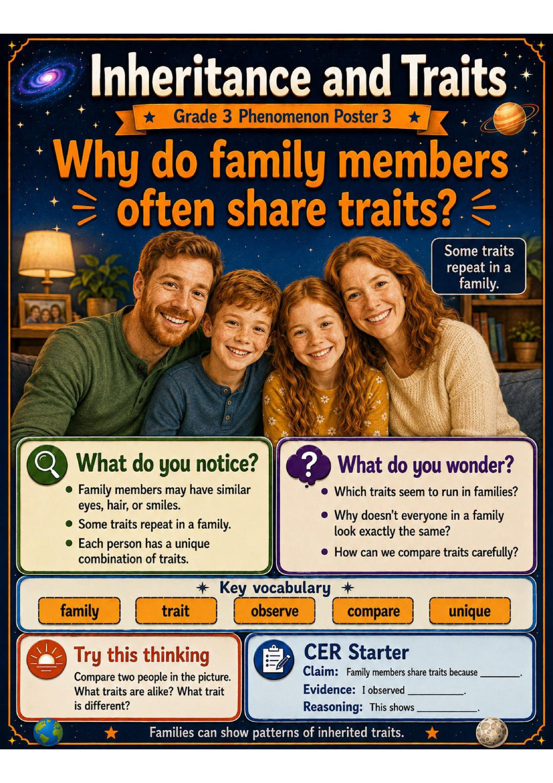 Inheritance and Traits Phenomena Poster Set